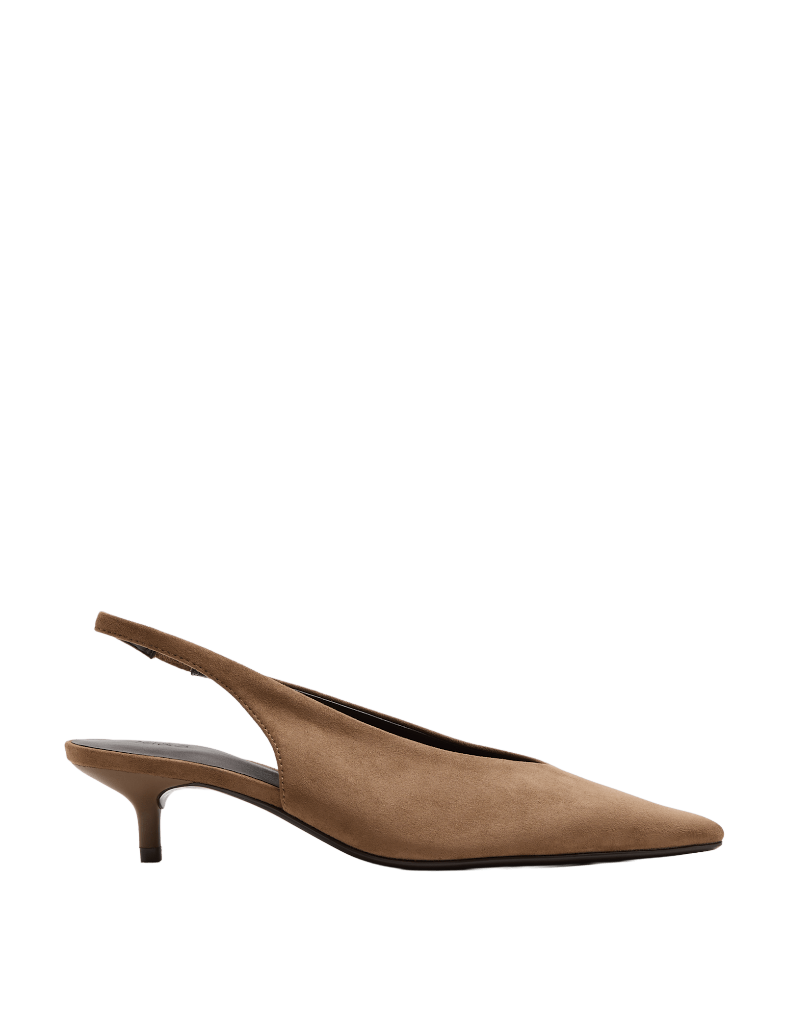 Kitten Heel Pointed Slingback Shoes - image 5