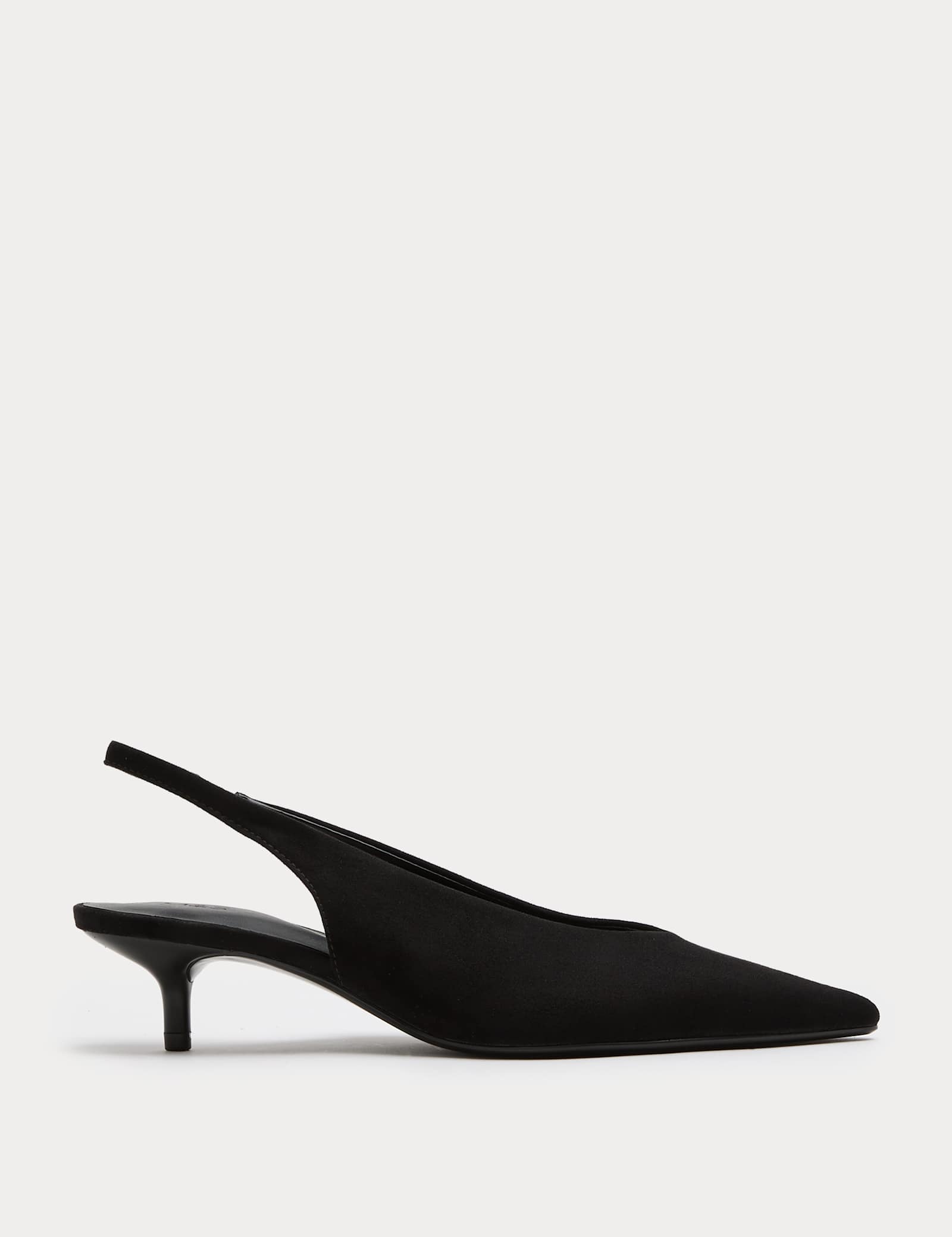 Kitten Heel Pointed Slingback Shoes - image 1