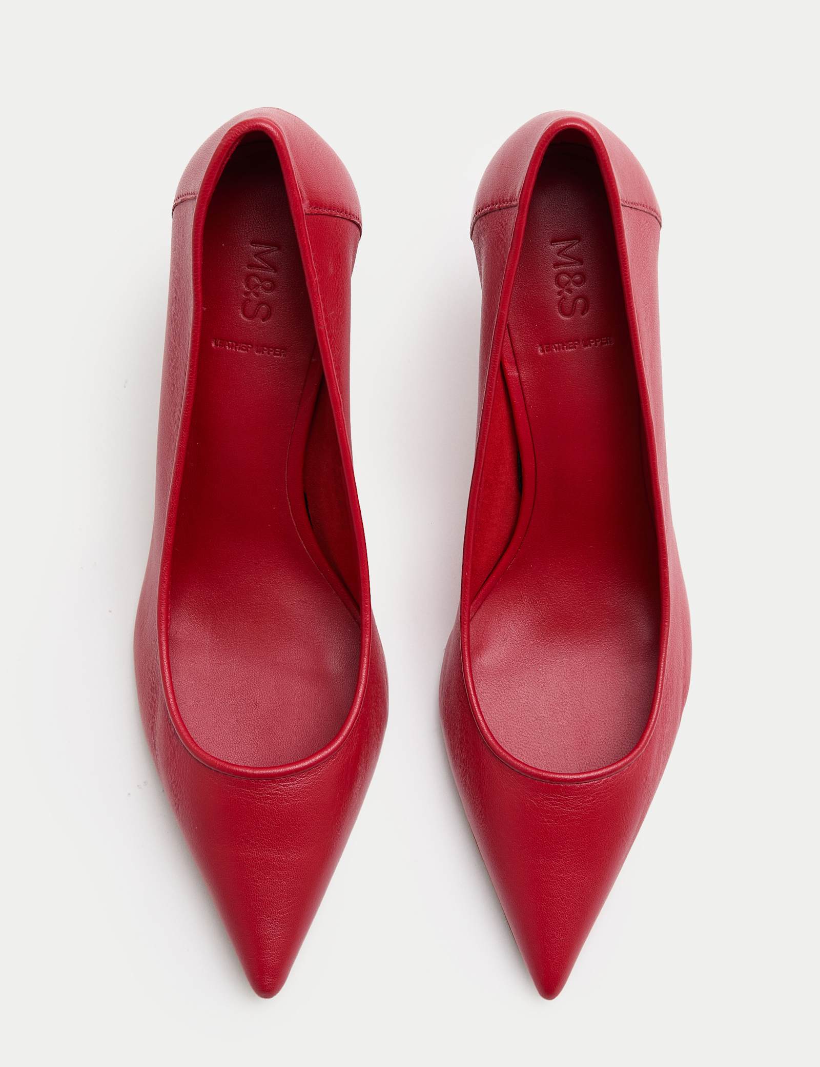 Leather Stiletto Heel Pointed Court Shoes - image 4