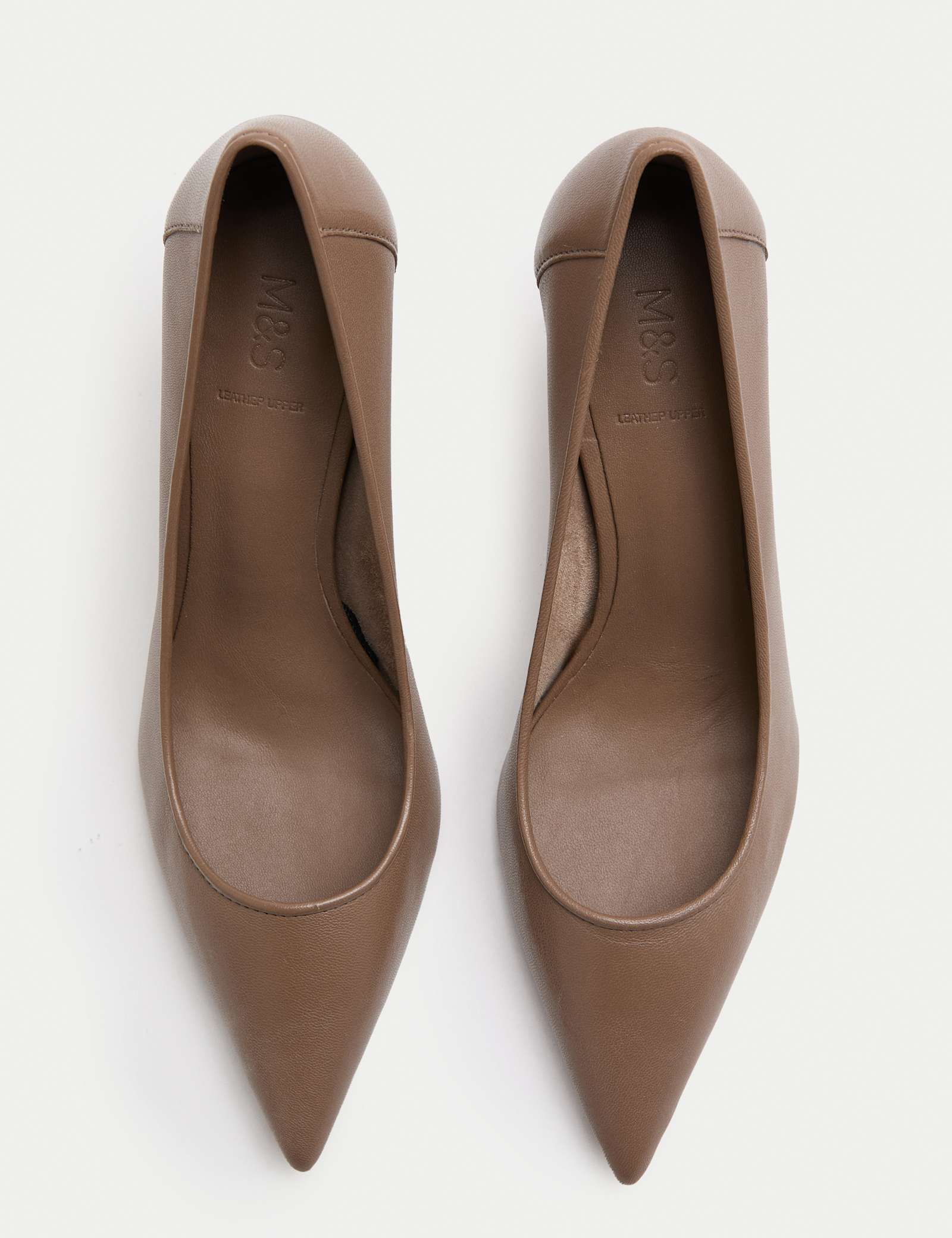 Leather Stiletto Heel Pointed Court Shoes - image 3