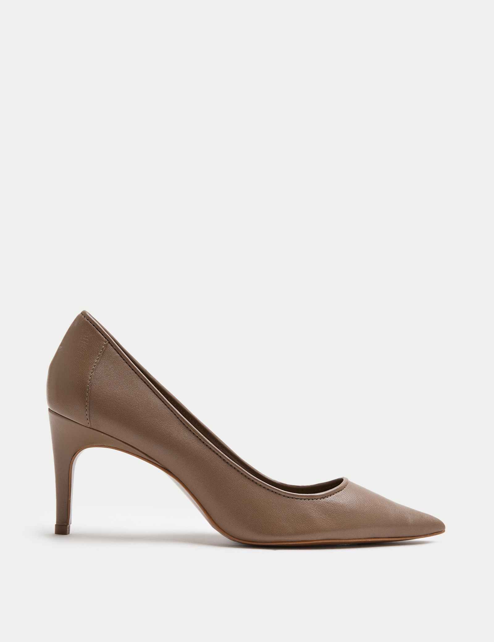 Leather Stiletto Heel Pointed Court Shoes - image 1