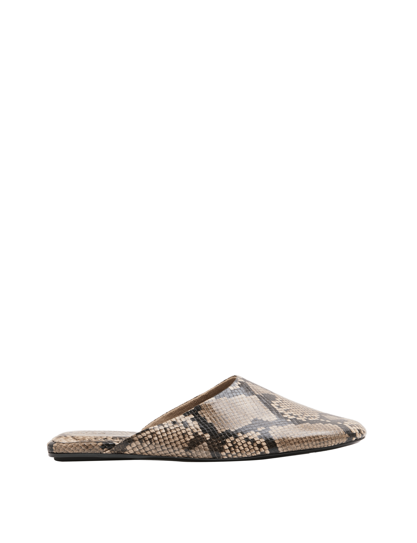 Snake Print Slip On Flat Mules - image 2