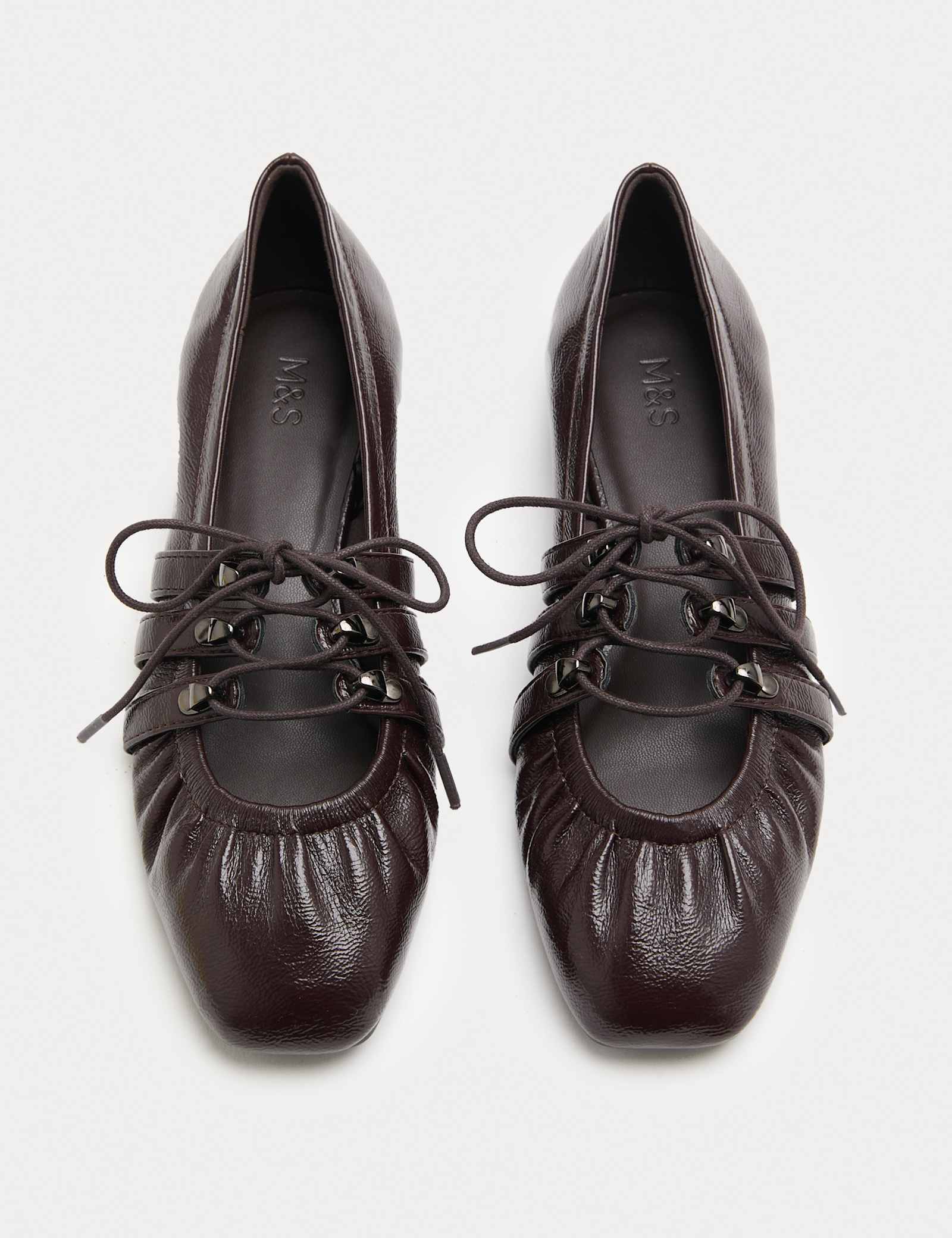 Lace Up Flat Ballet Pumps - image 5