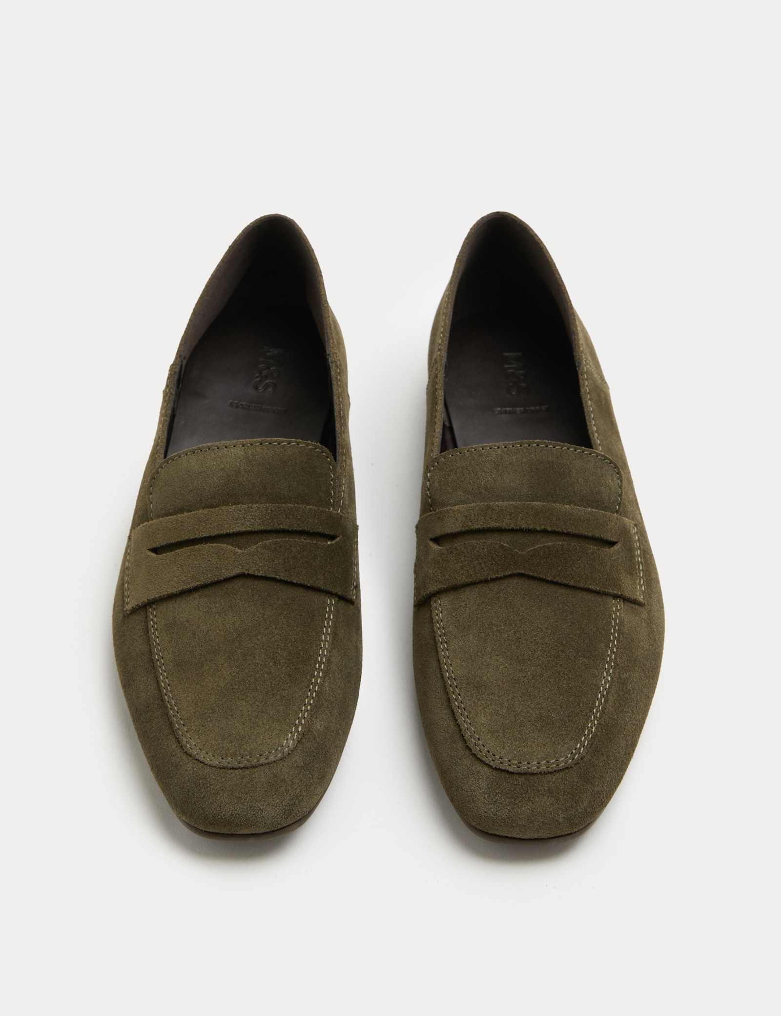 Suede Flat Chisel Toe Loafers - image 2