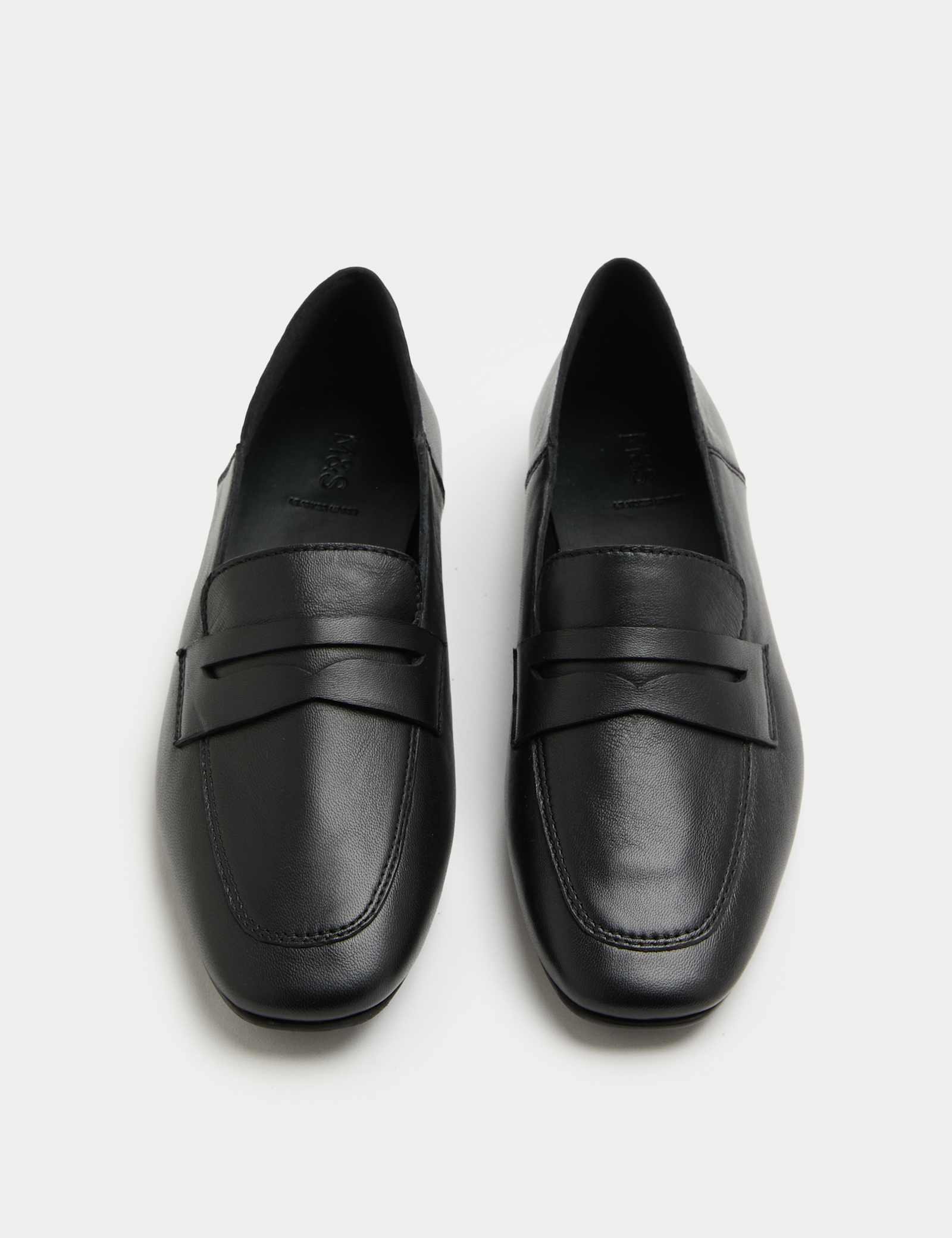 Leather Flat Chisel Toe Loafers - image 3