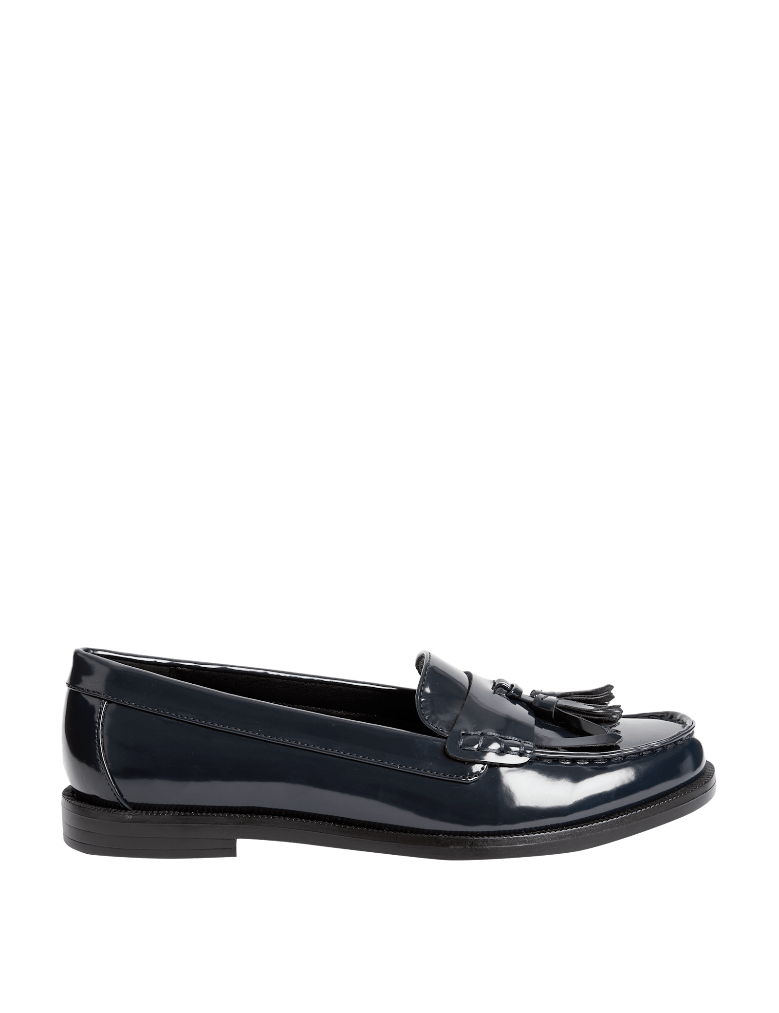 Patent Tassel Slip On Flat Loafers - image 3