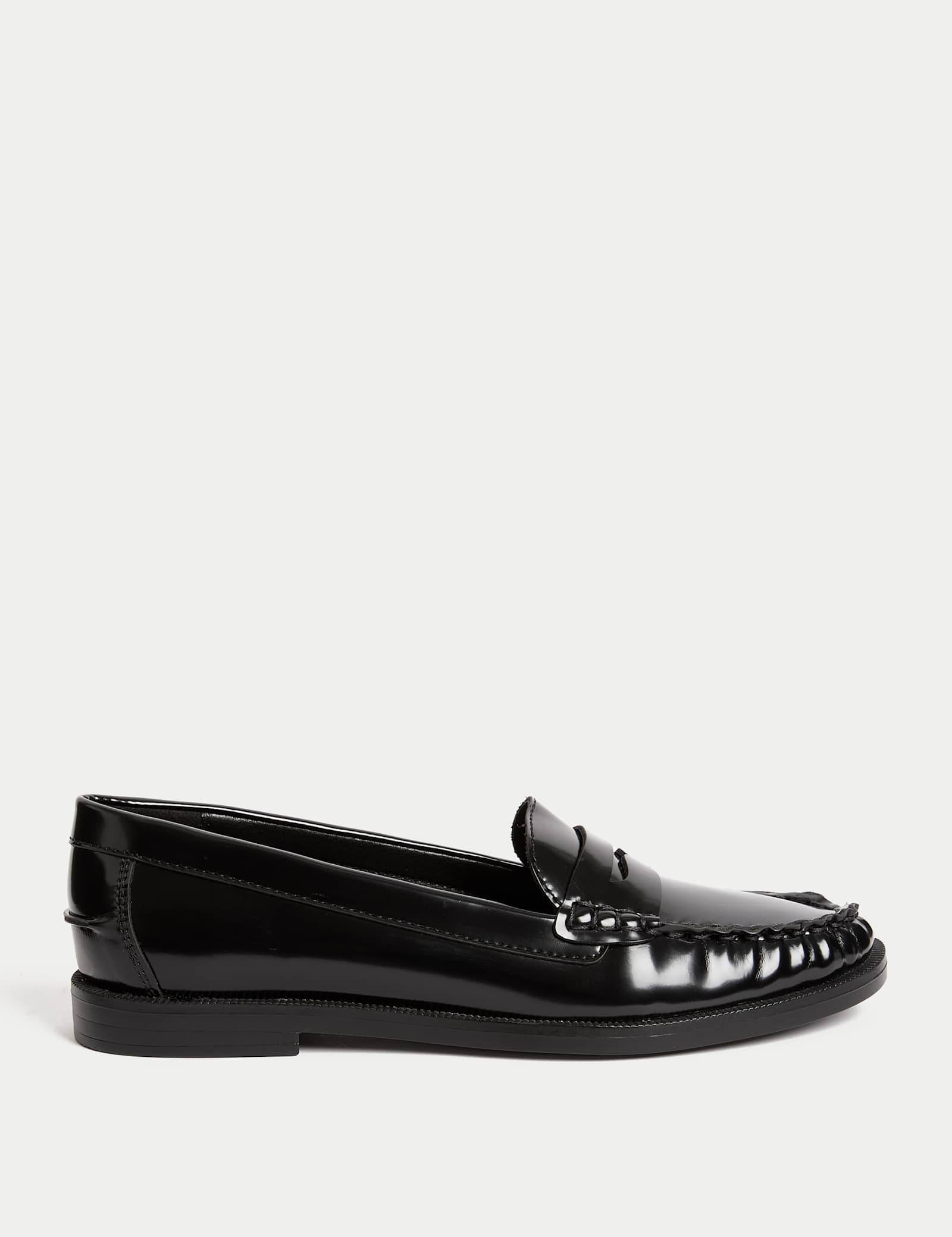 Patent Flat Penny Loafers - image 5