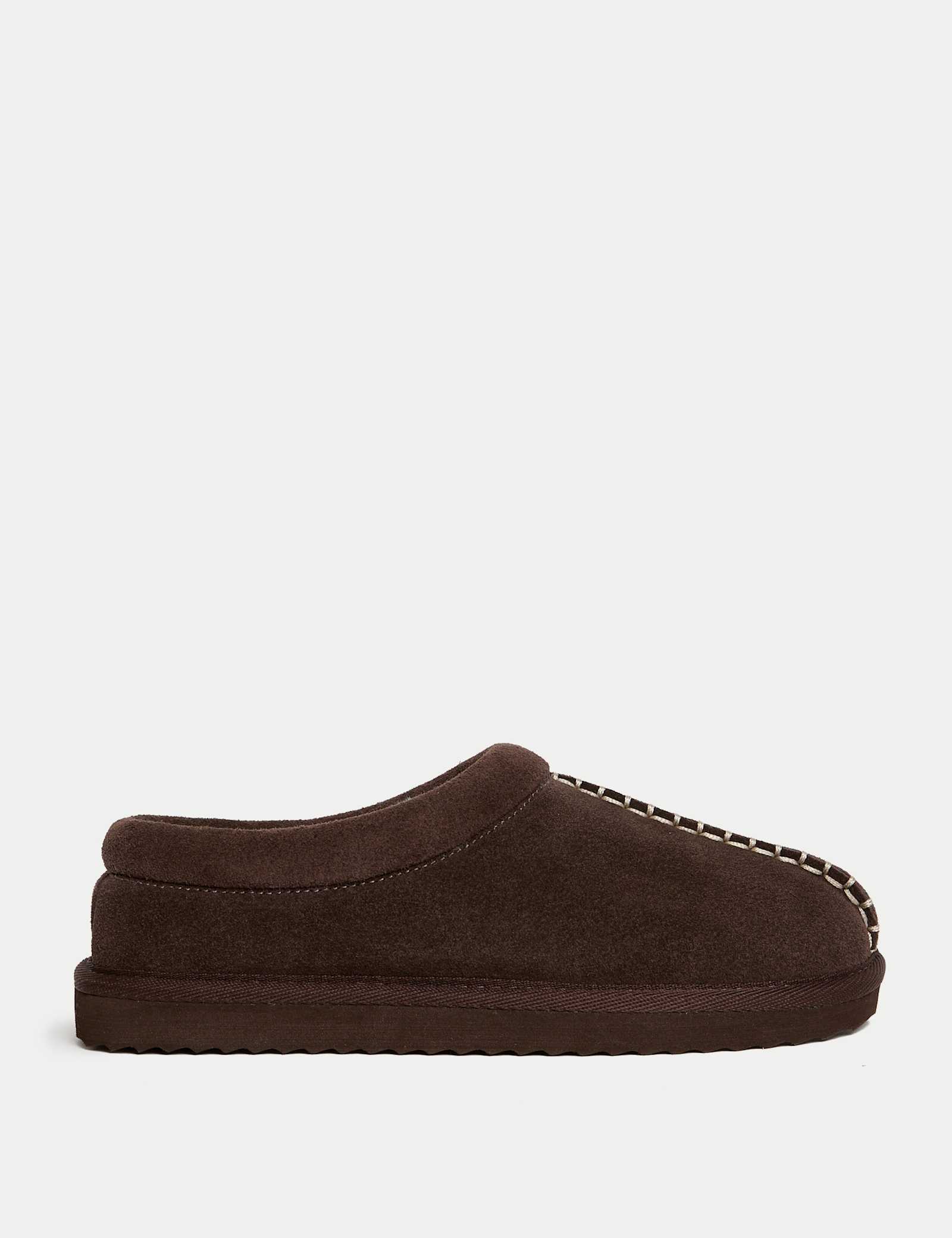 Suede Faux Fur Lined Mule Clog Slippers - image 4