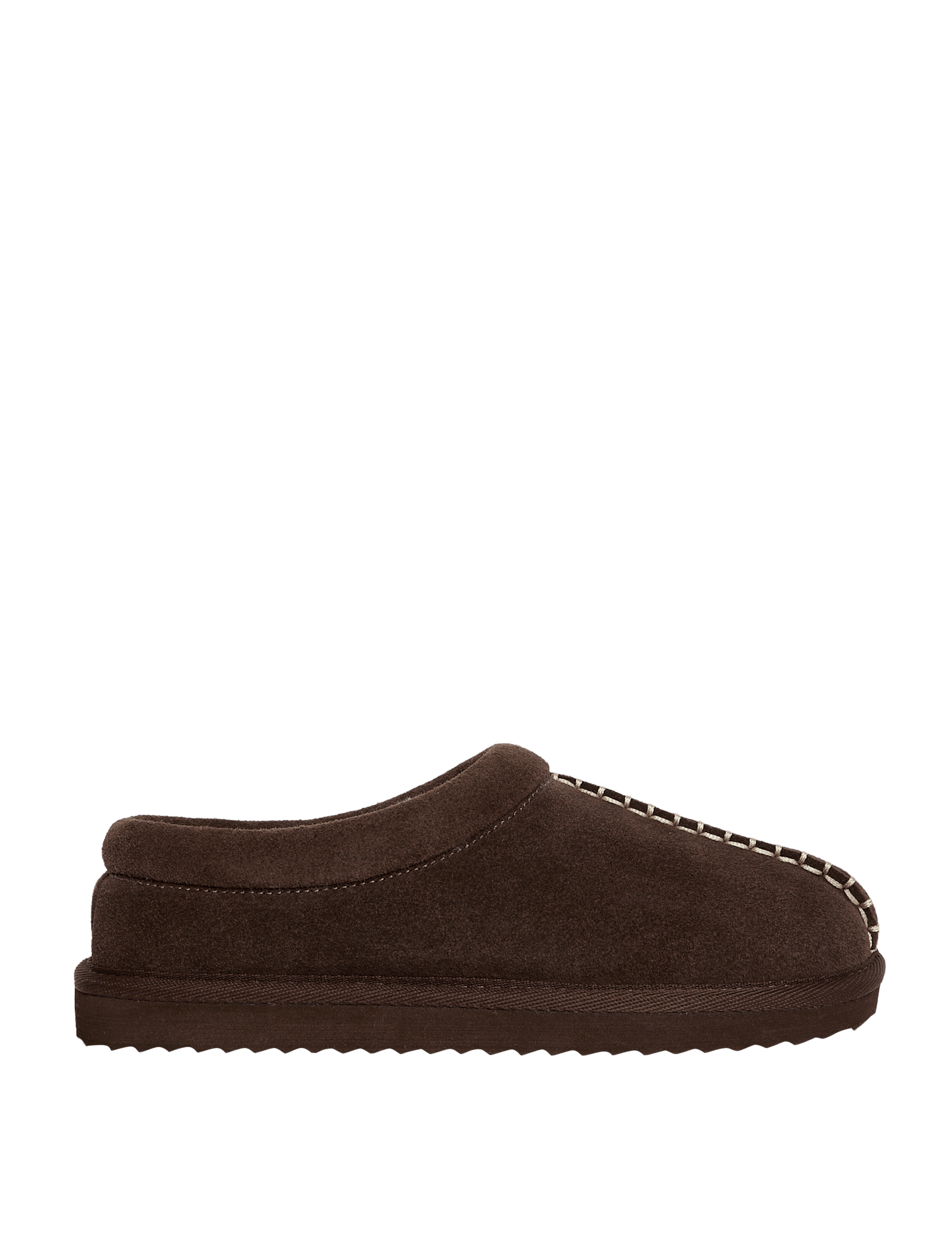 Suede Faux Fur Lined Mule Clog Slippers - image 5