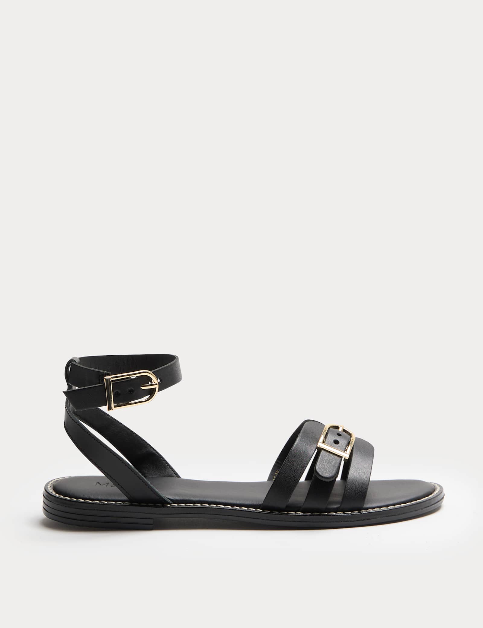 Leather Buckle Ankle Strap Sandals - image 2