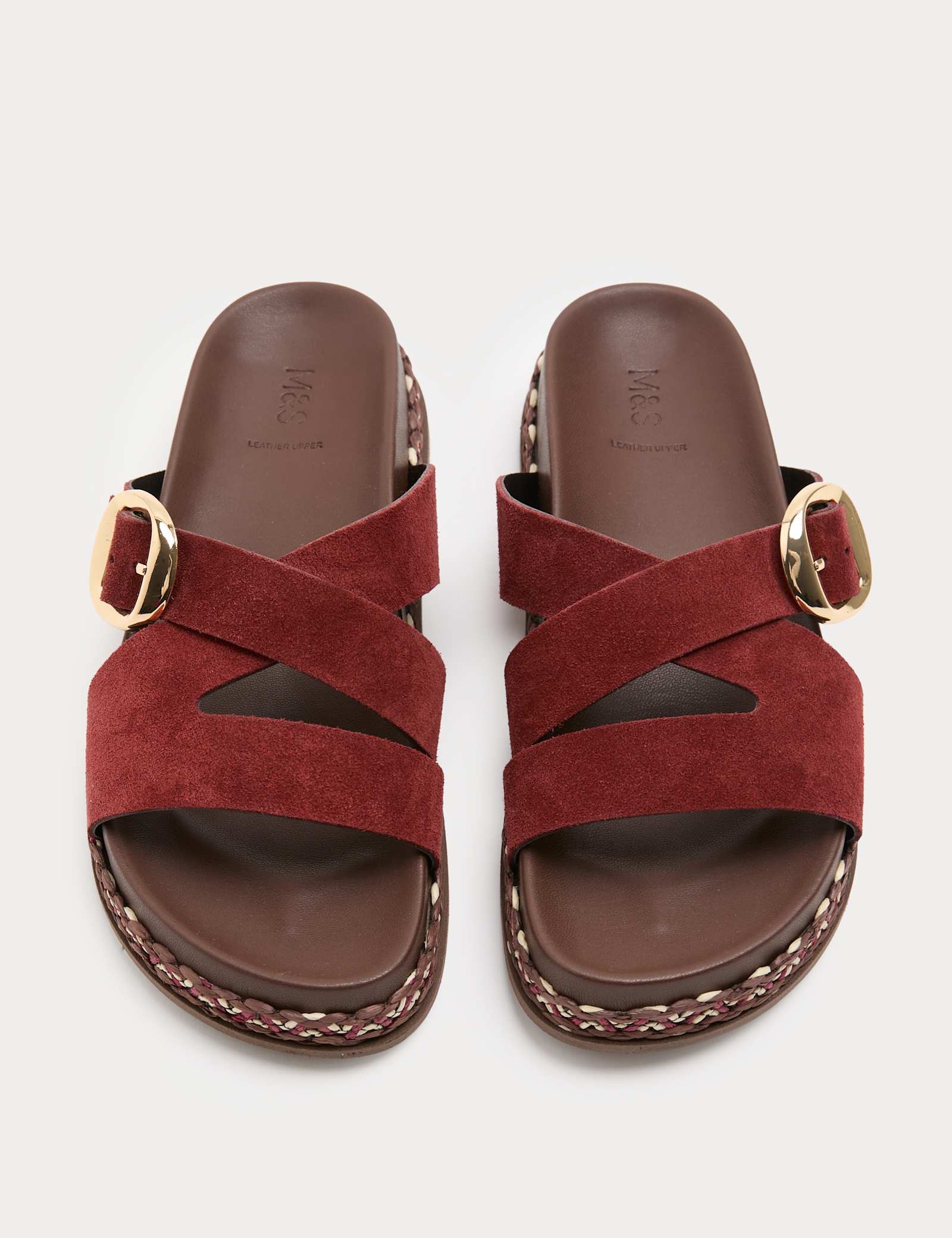 Suede Buckle Flatform Mules - image 2