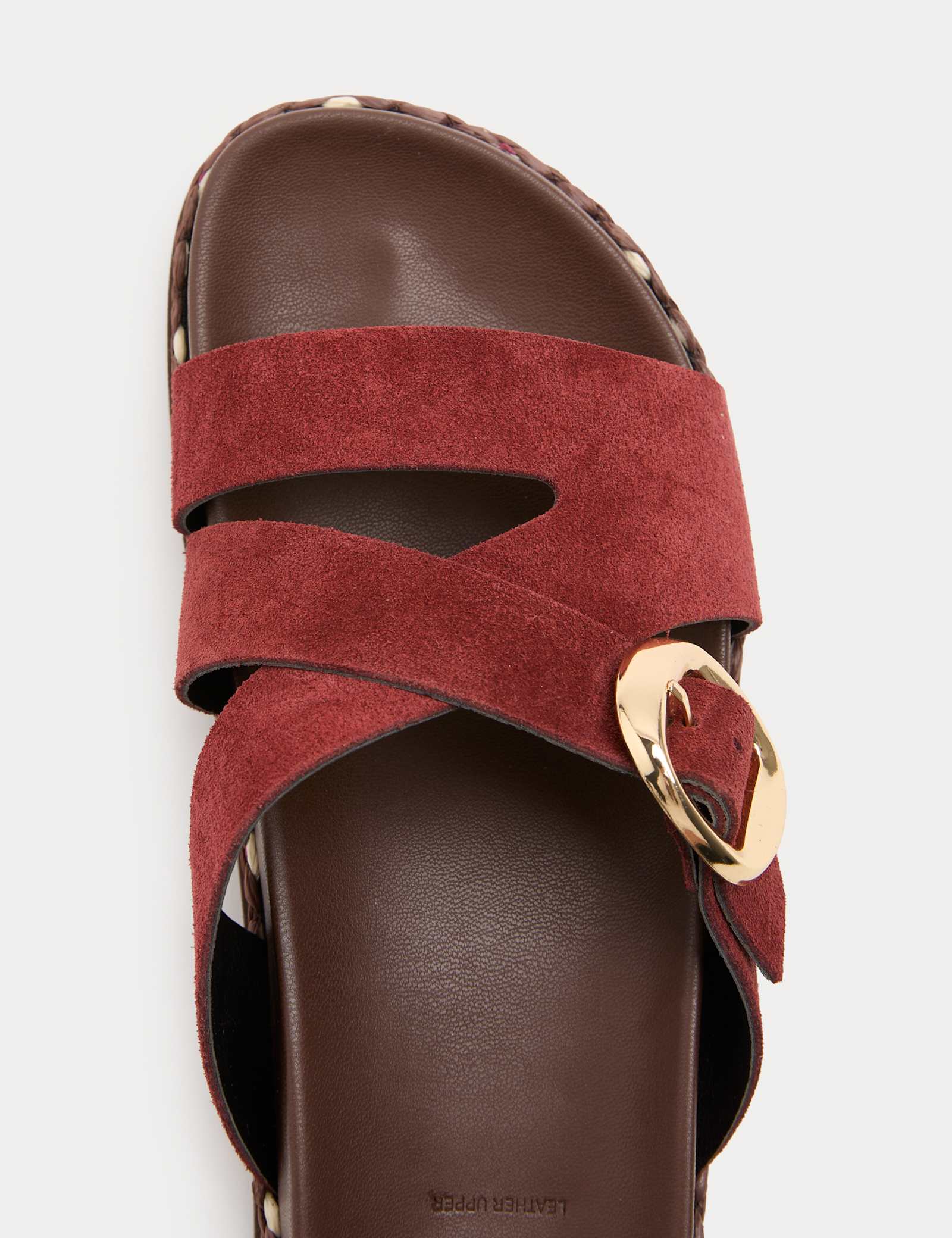 Suede Buckle Flatform Mules - image 4