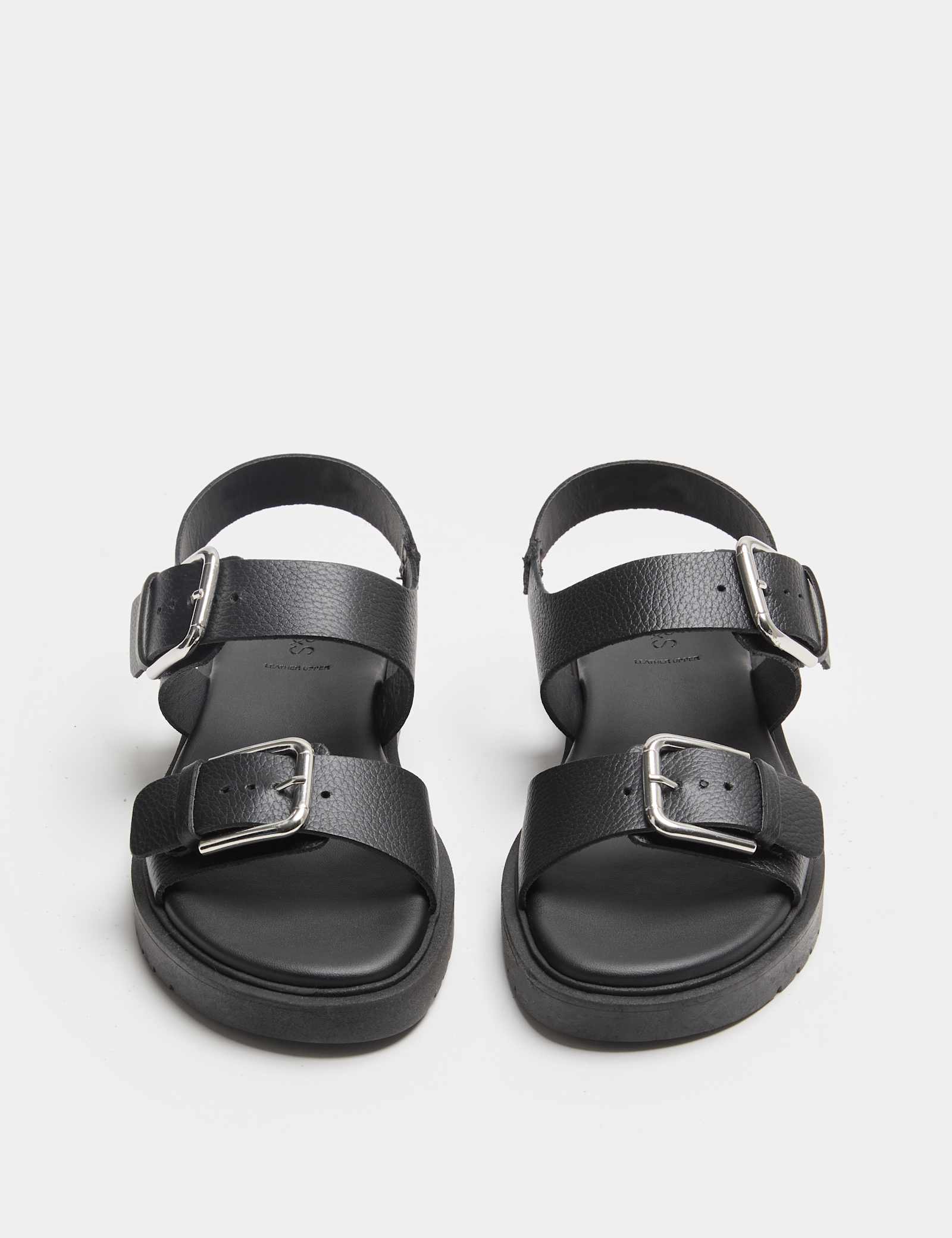 Leather Buckle Ankle Strap Flatform Sandals - image 2