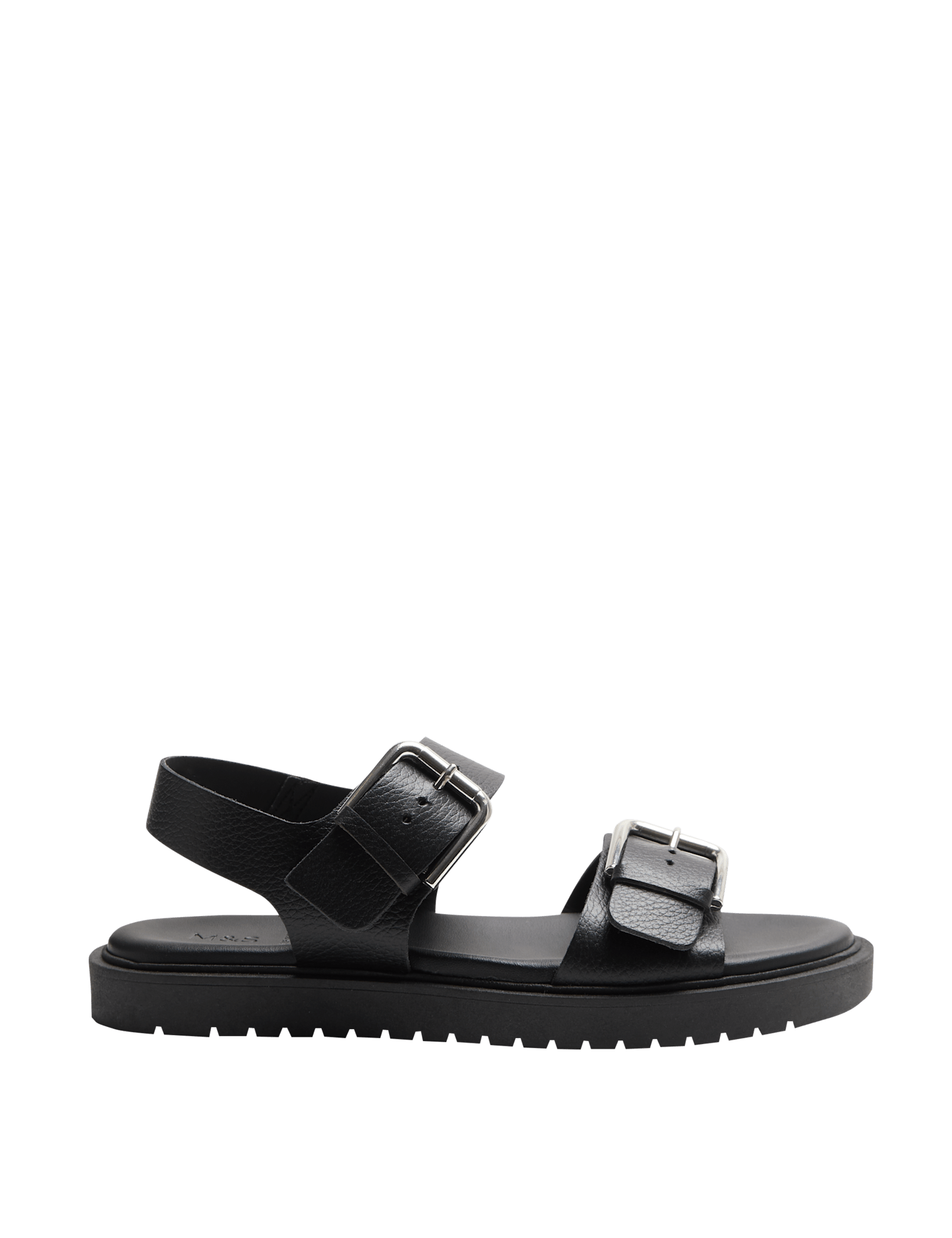 Leather Buckle Ankle Strap Flatform Sandals - image 3