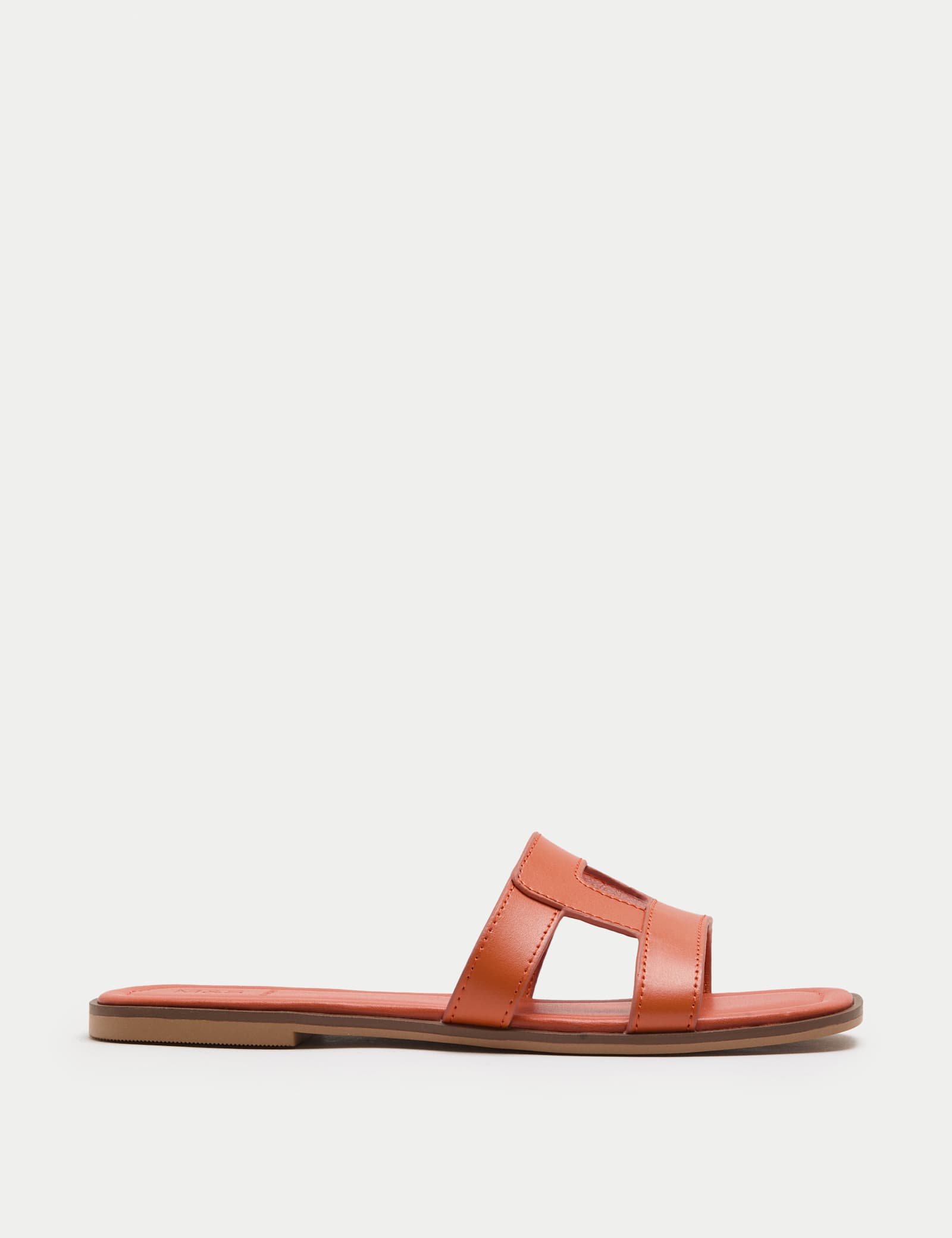 Leather Flat Mule Sandals - image 2