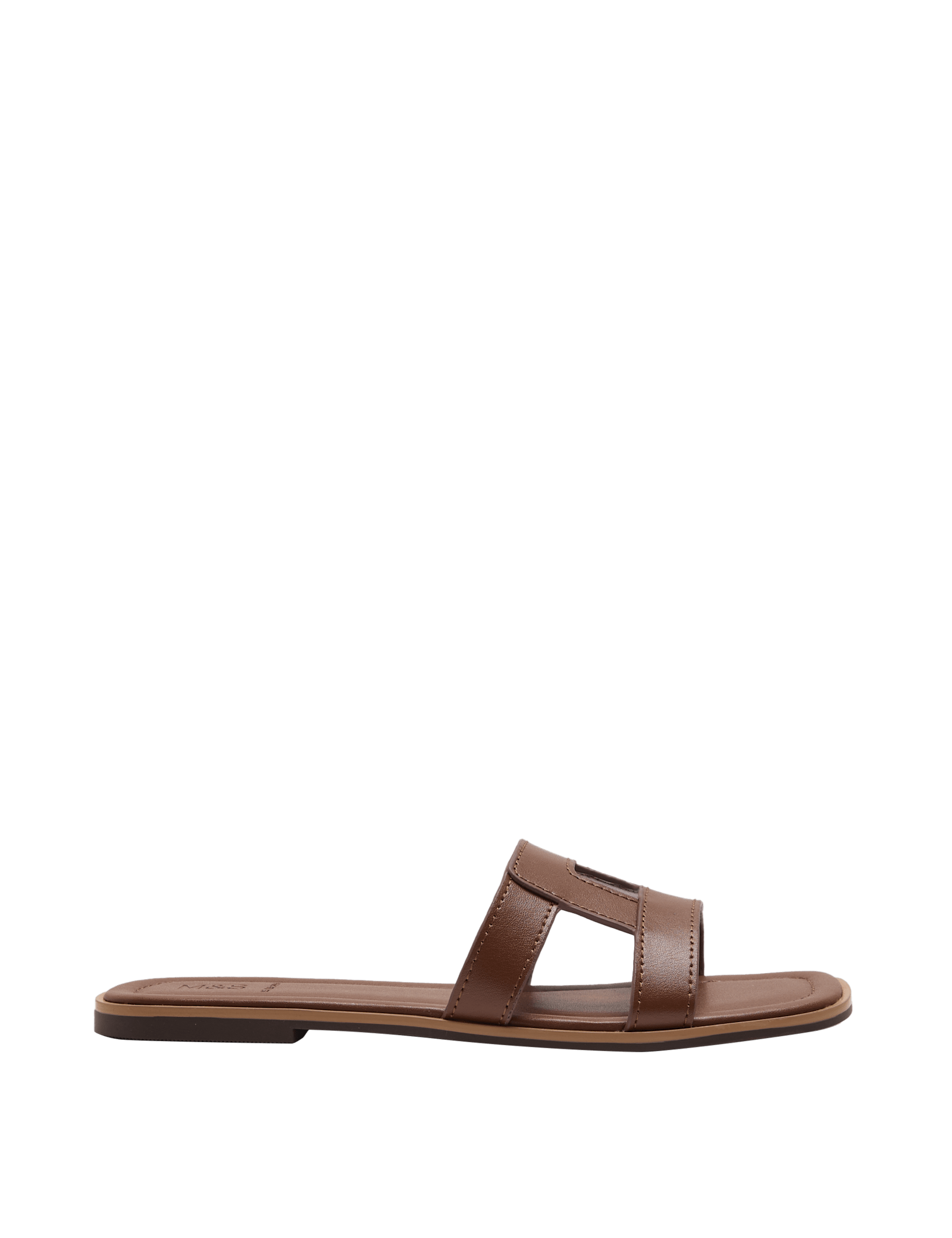 Leather Flat Mule Sandals - image 5
