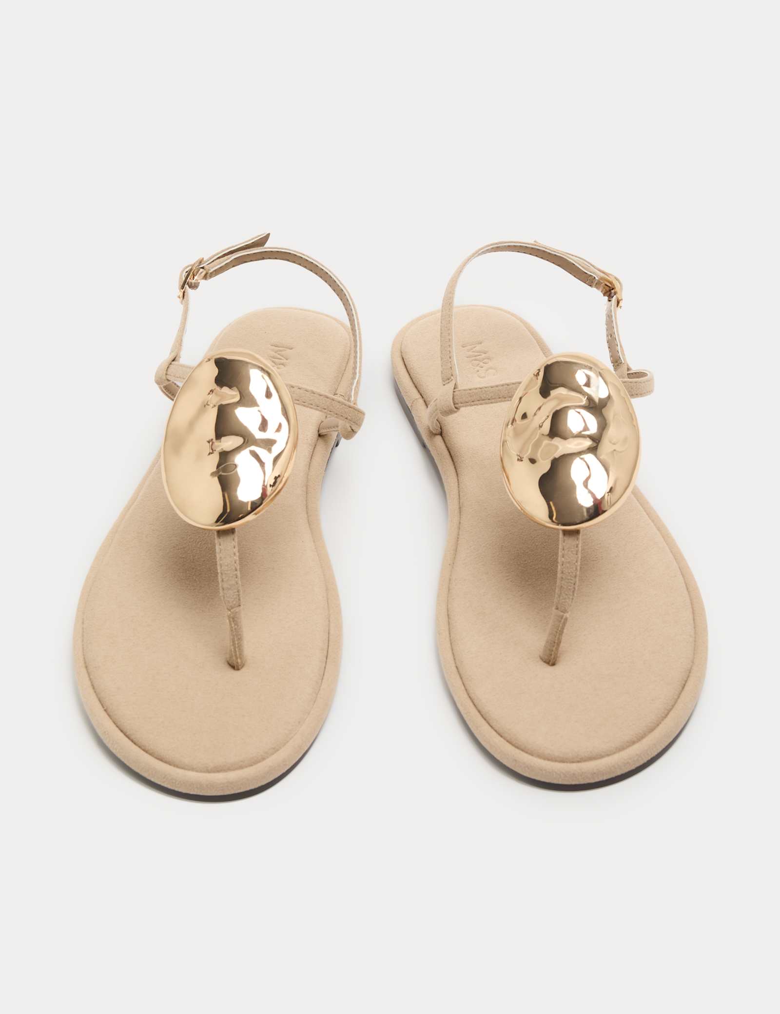 Trim Ankle Strap Flat Sandals - image 2
