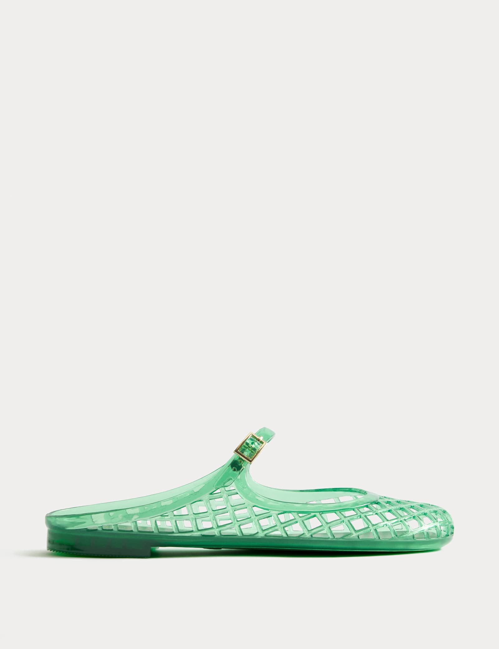 Ankle Strap Flat Jelly Mule Sandals - image 4