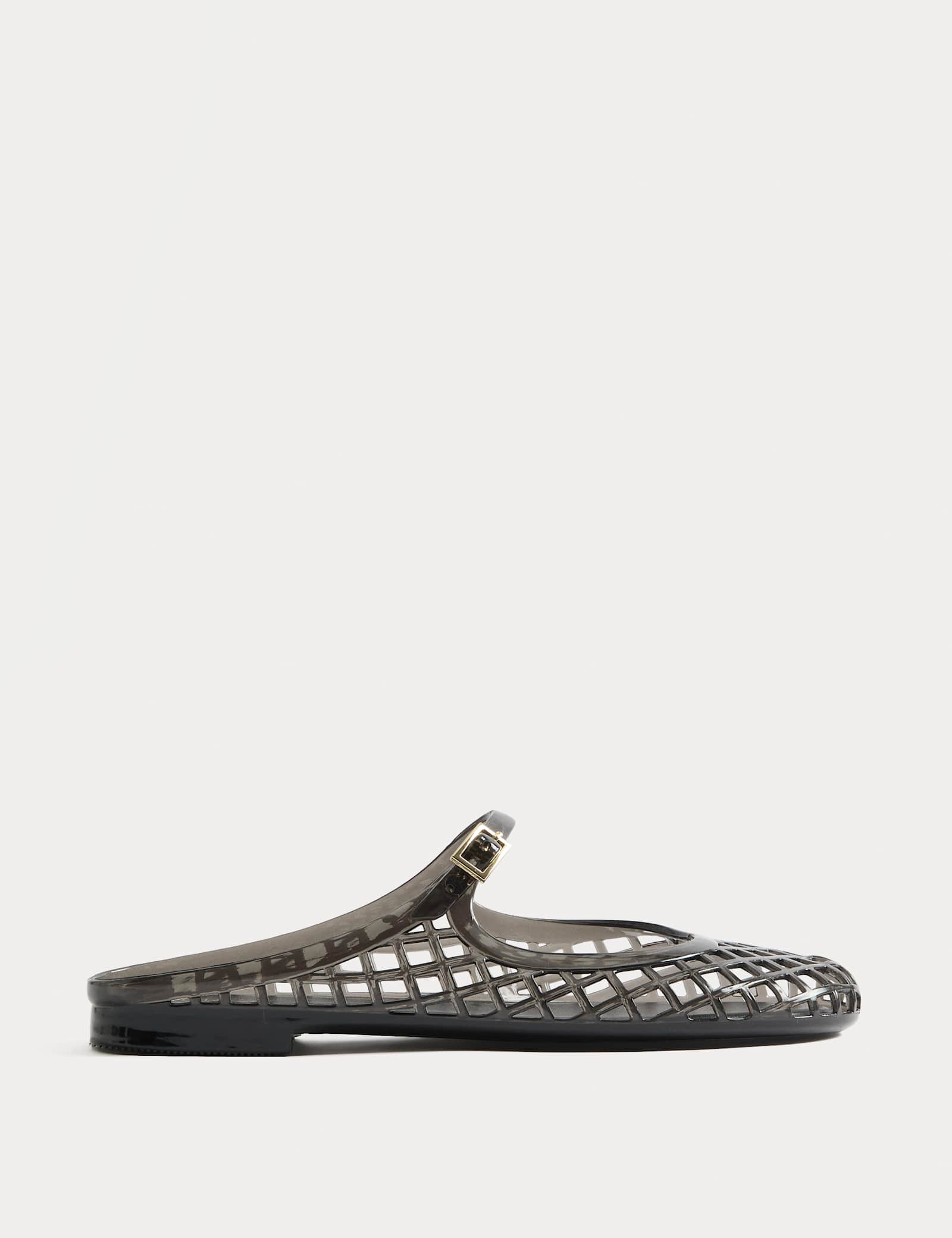 Ankle Strap Flat Jelly Mule Sandals - image 1