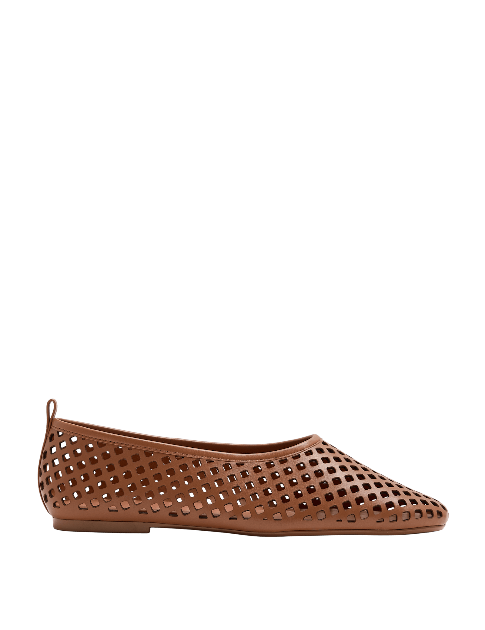 Leather Laser Cut Flat Ballet Pumps - image 5