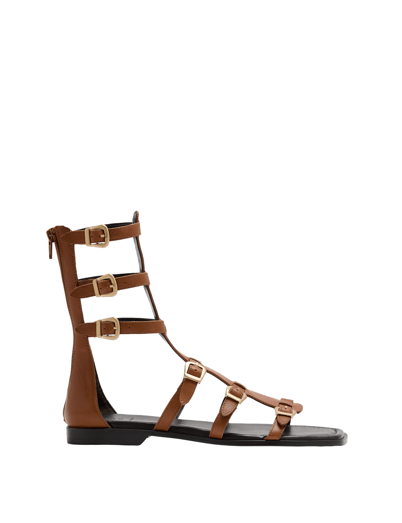 Leather Calf Flat Gladiator Sandals - image 3