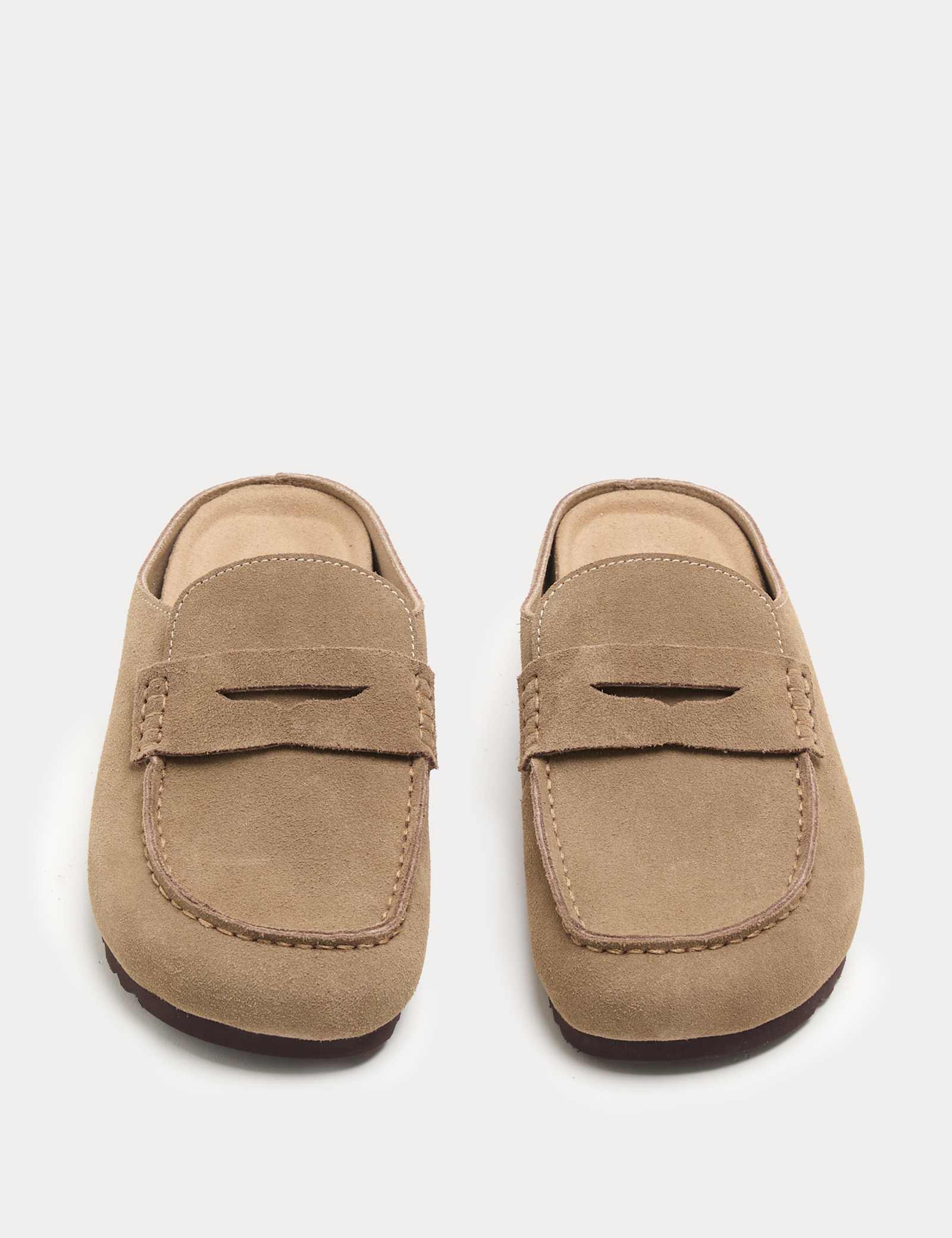 Suede Flat Loafer Clogs - image 2
