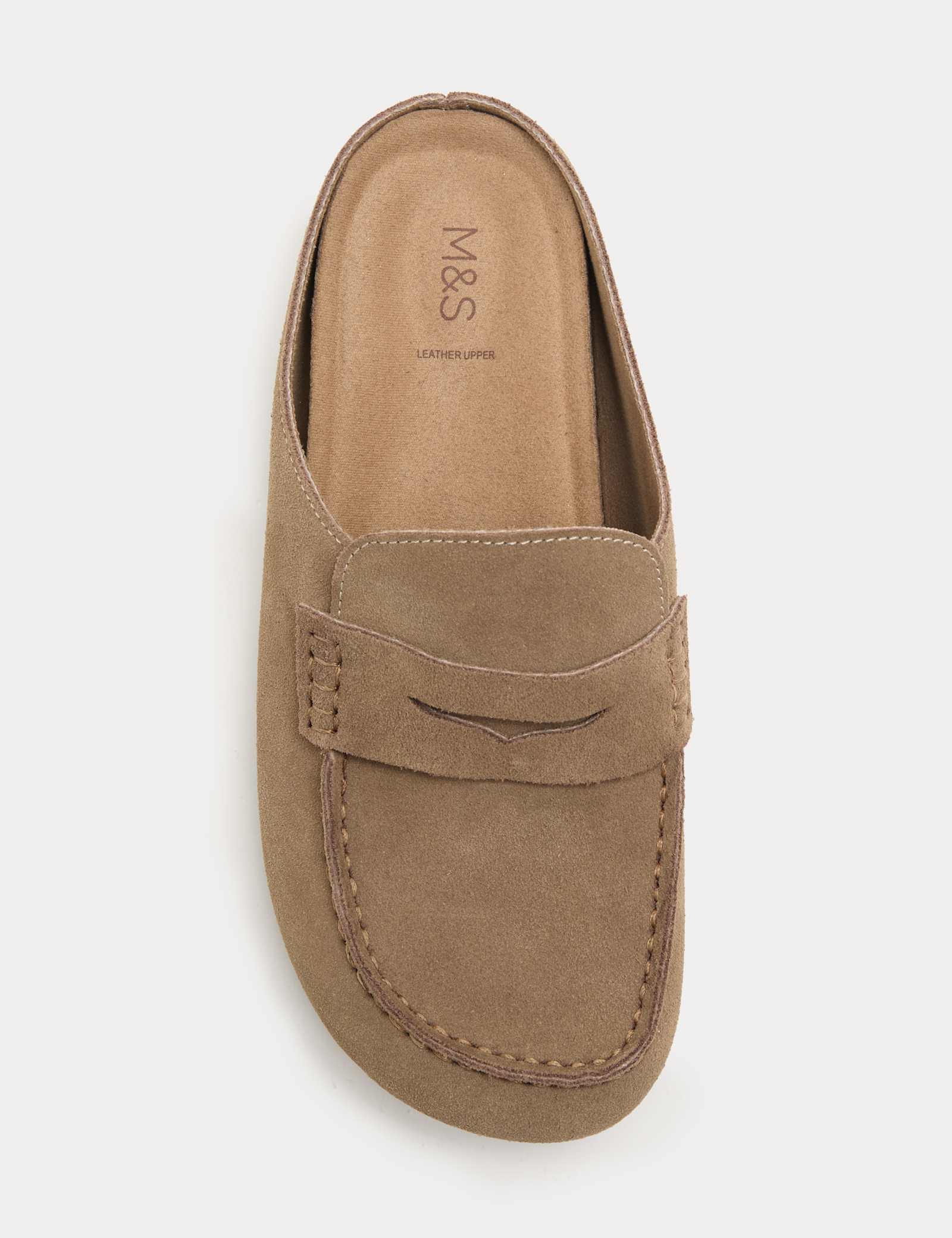 Suede Flat Loafer Clogs - image 4