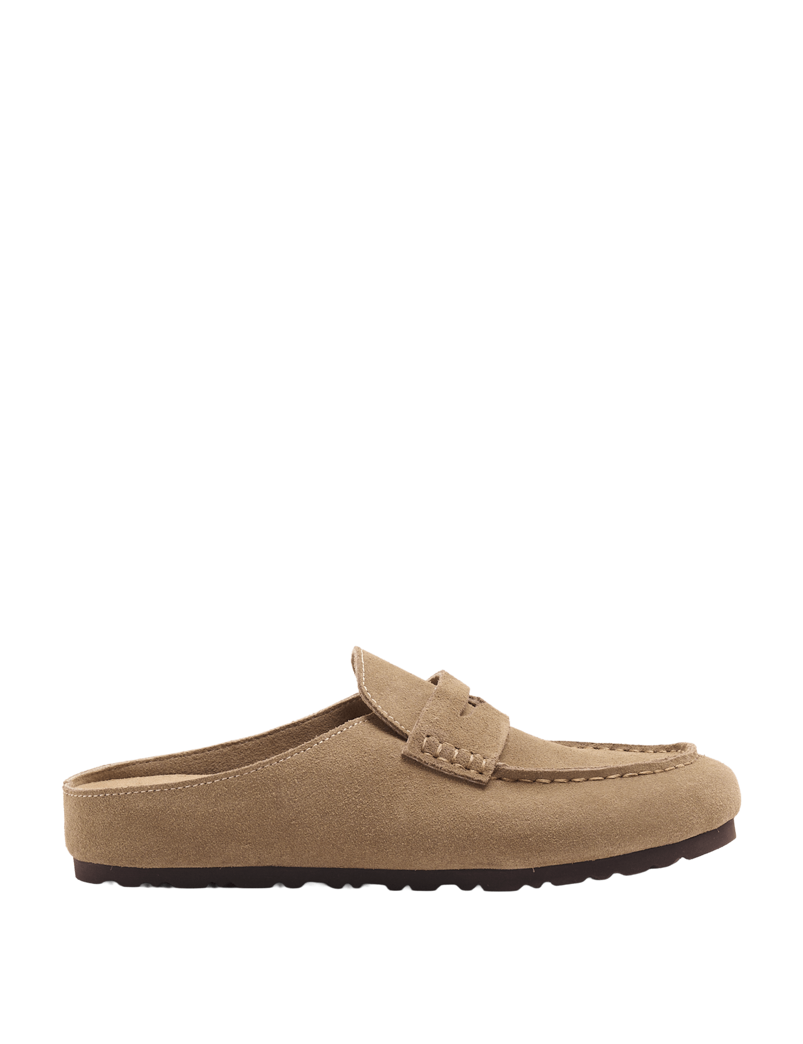Suede Flat Loafer Clogs - image 3