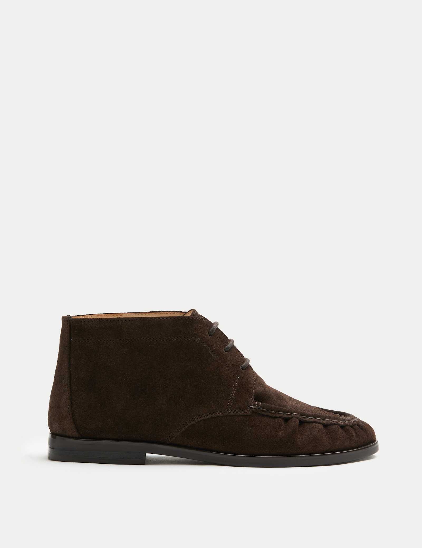 Suede Ruched Lace Up Boots - image 1