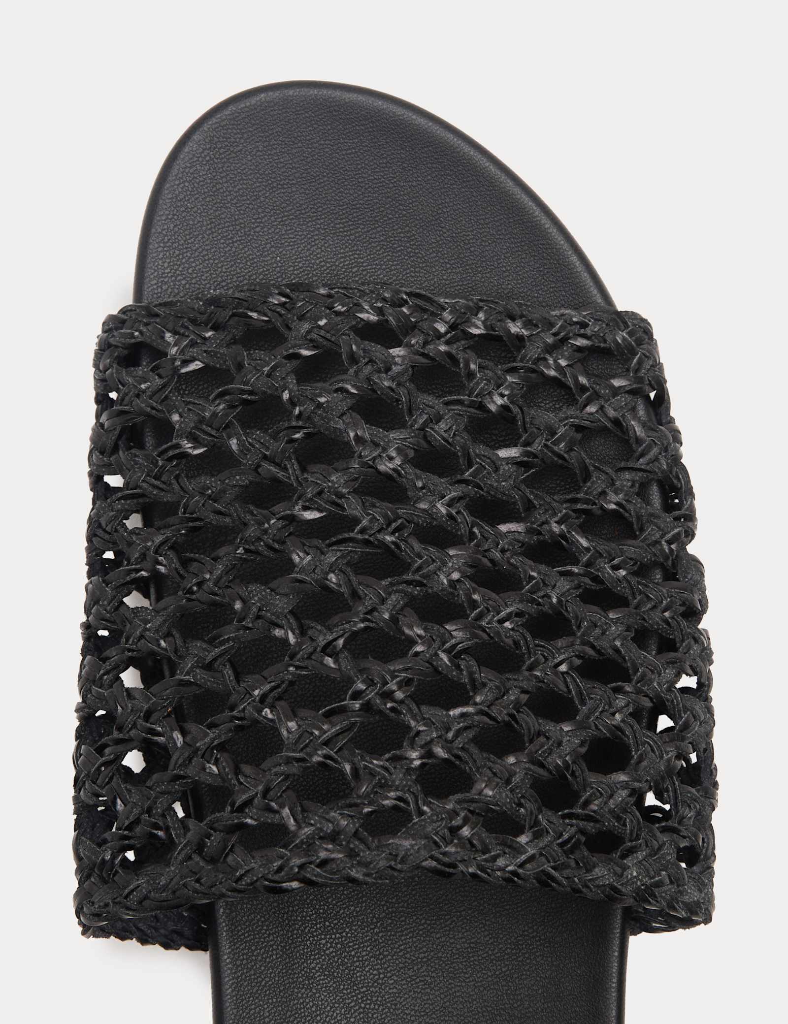 Leather Woven Flat Mules - image 4