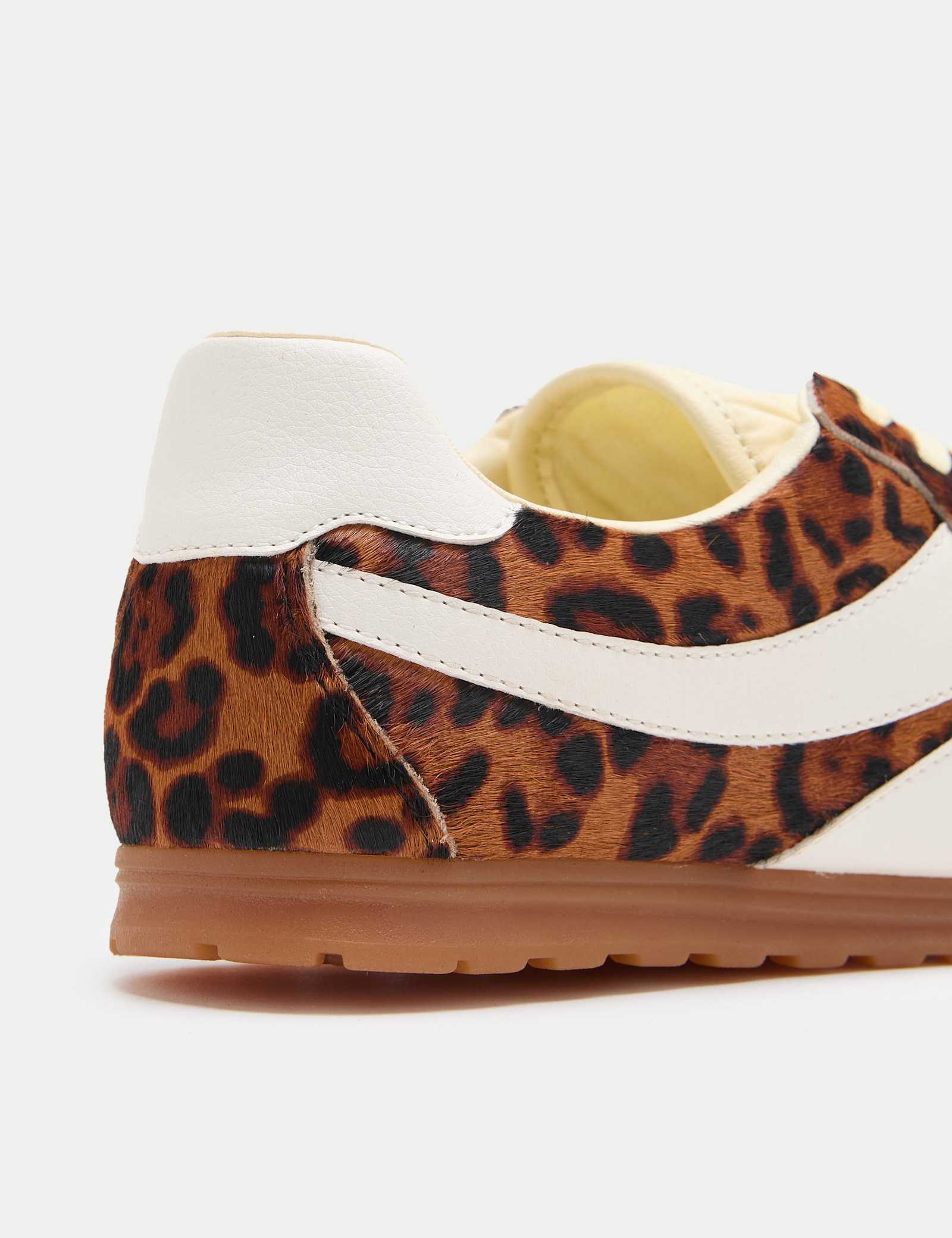 Leather Hair On Leopard Print Trainers - image 4