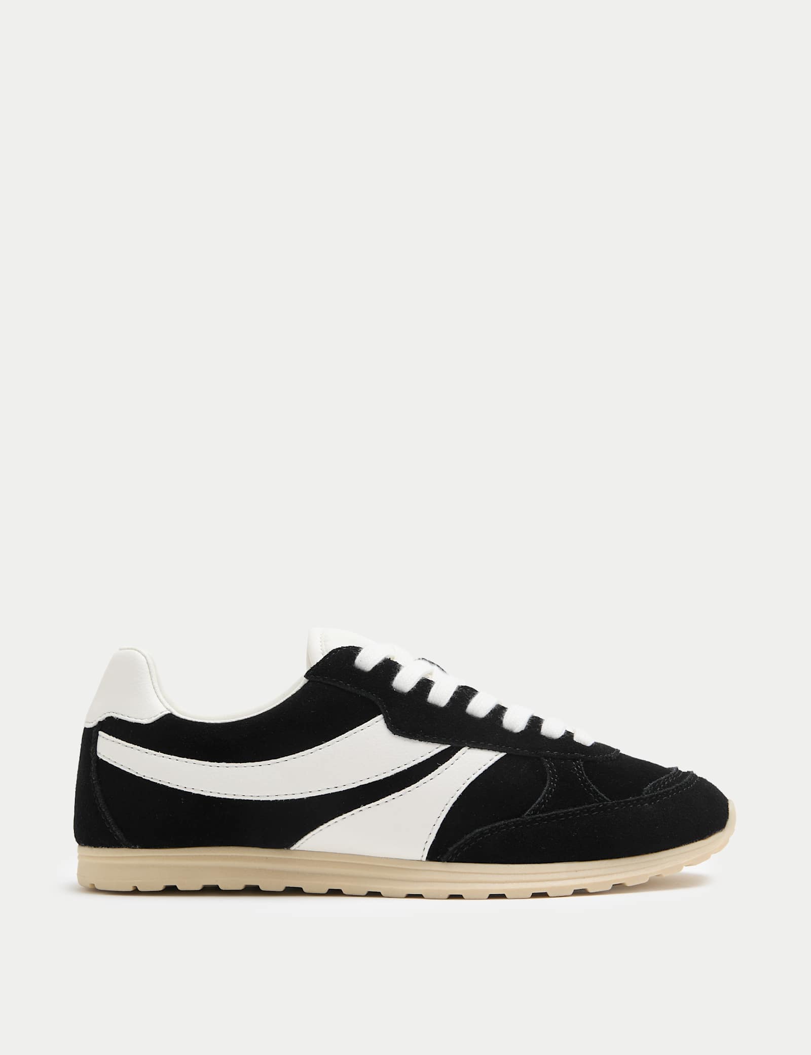 Suede Side Stripe Retro Trainers - image 1