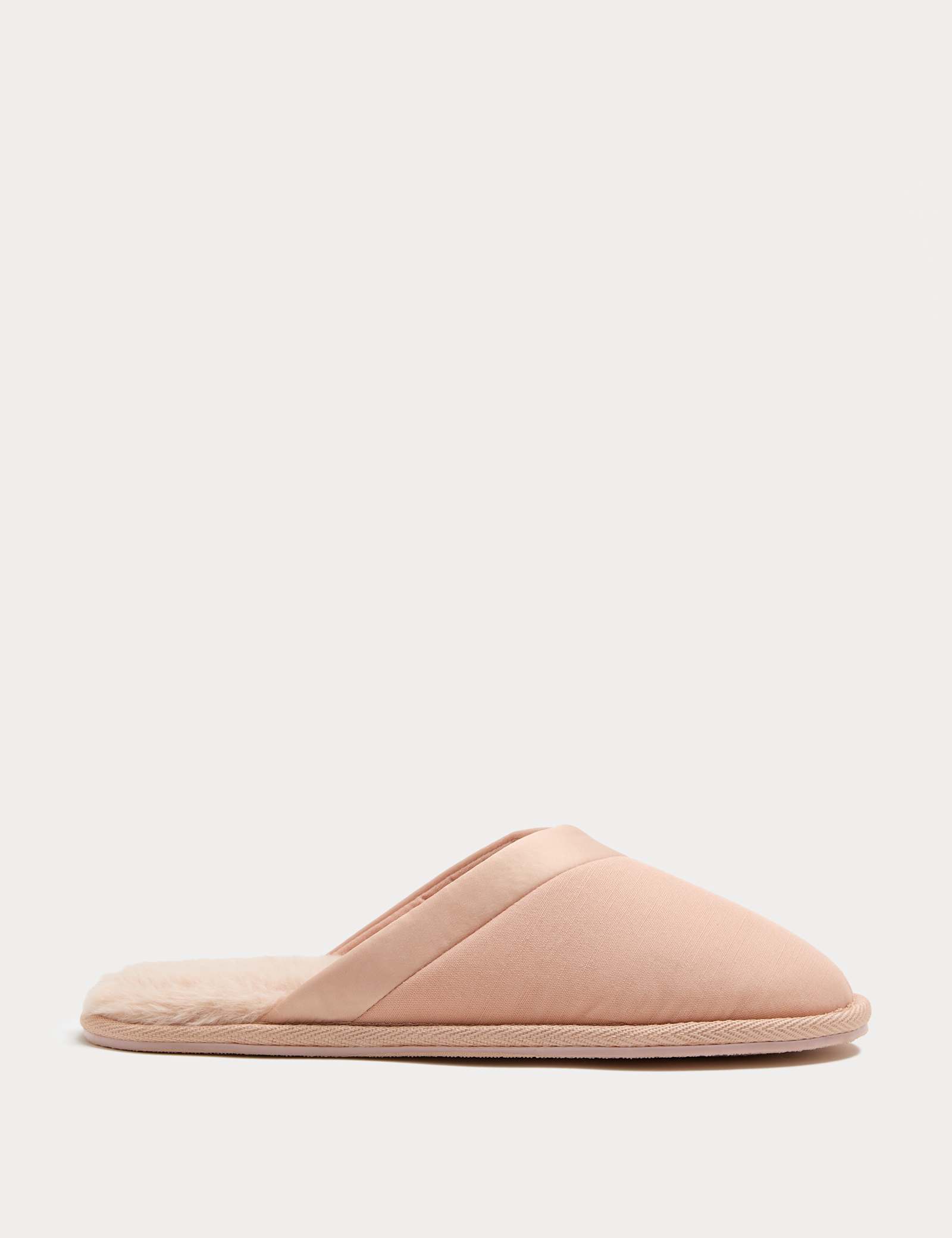 Asymmetric Faux Fur Lined Mule Slippers - image 1