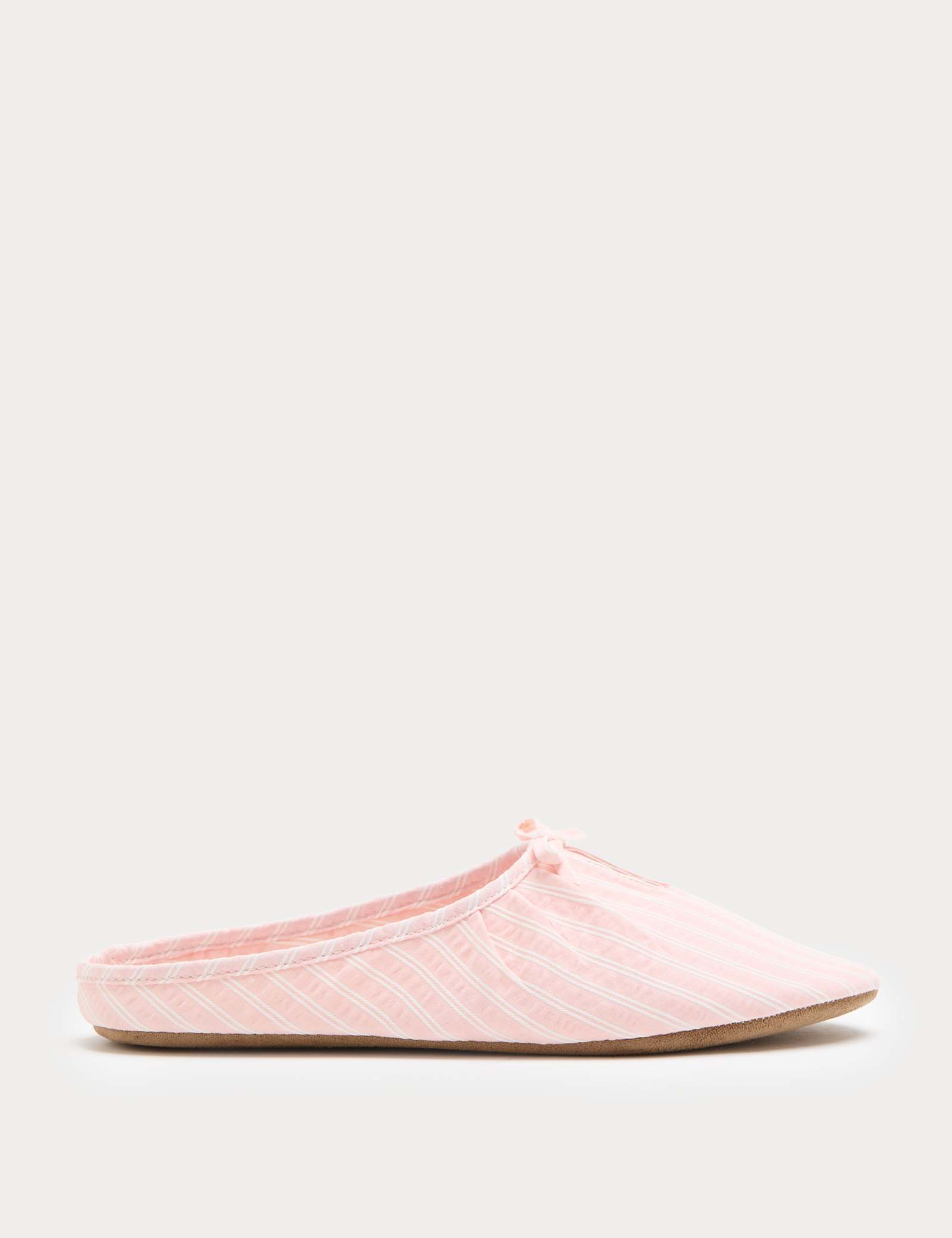 Striped Bow Mule Slippers - image 1
