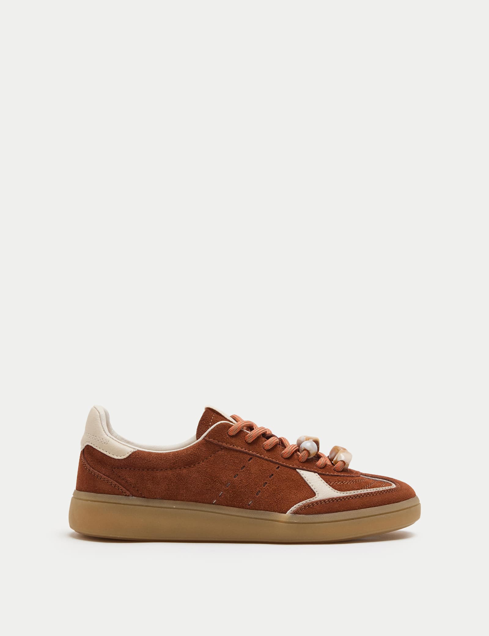 Suede Bead Detail Trainers - image 1