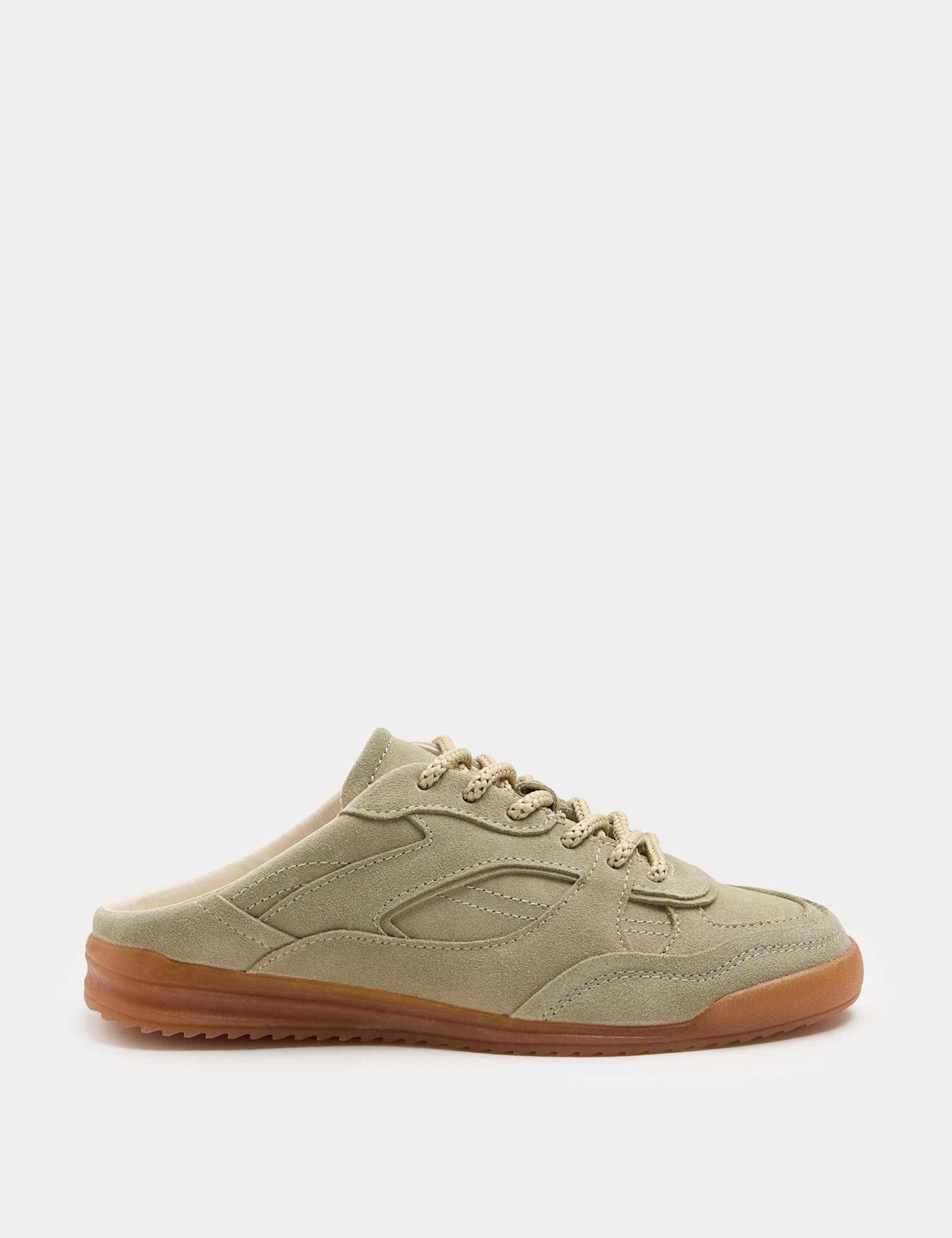 Suede Slip On Mule Trainers - image 1
