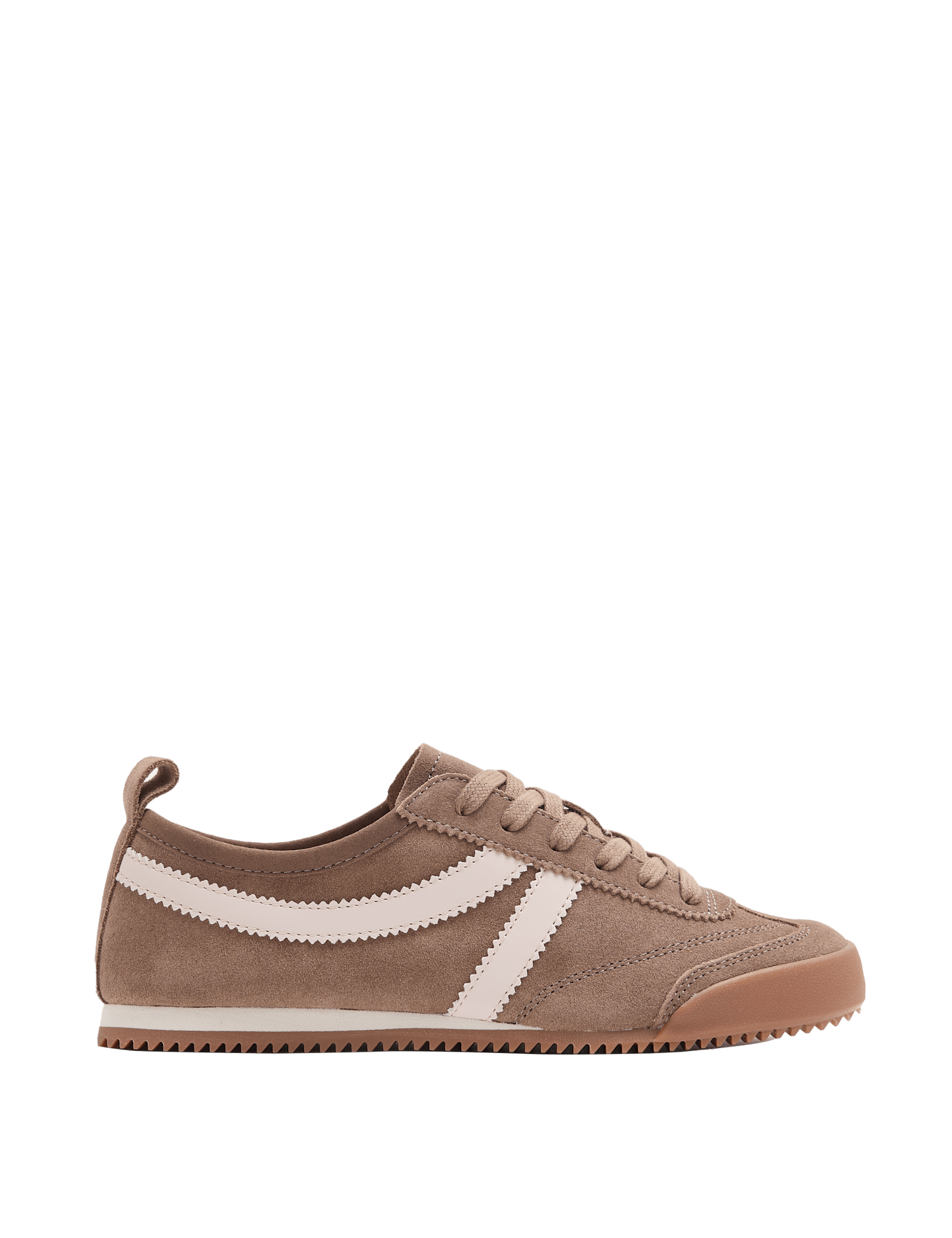 Suede Lace Up Side Detail Runner Trainers - image 5