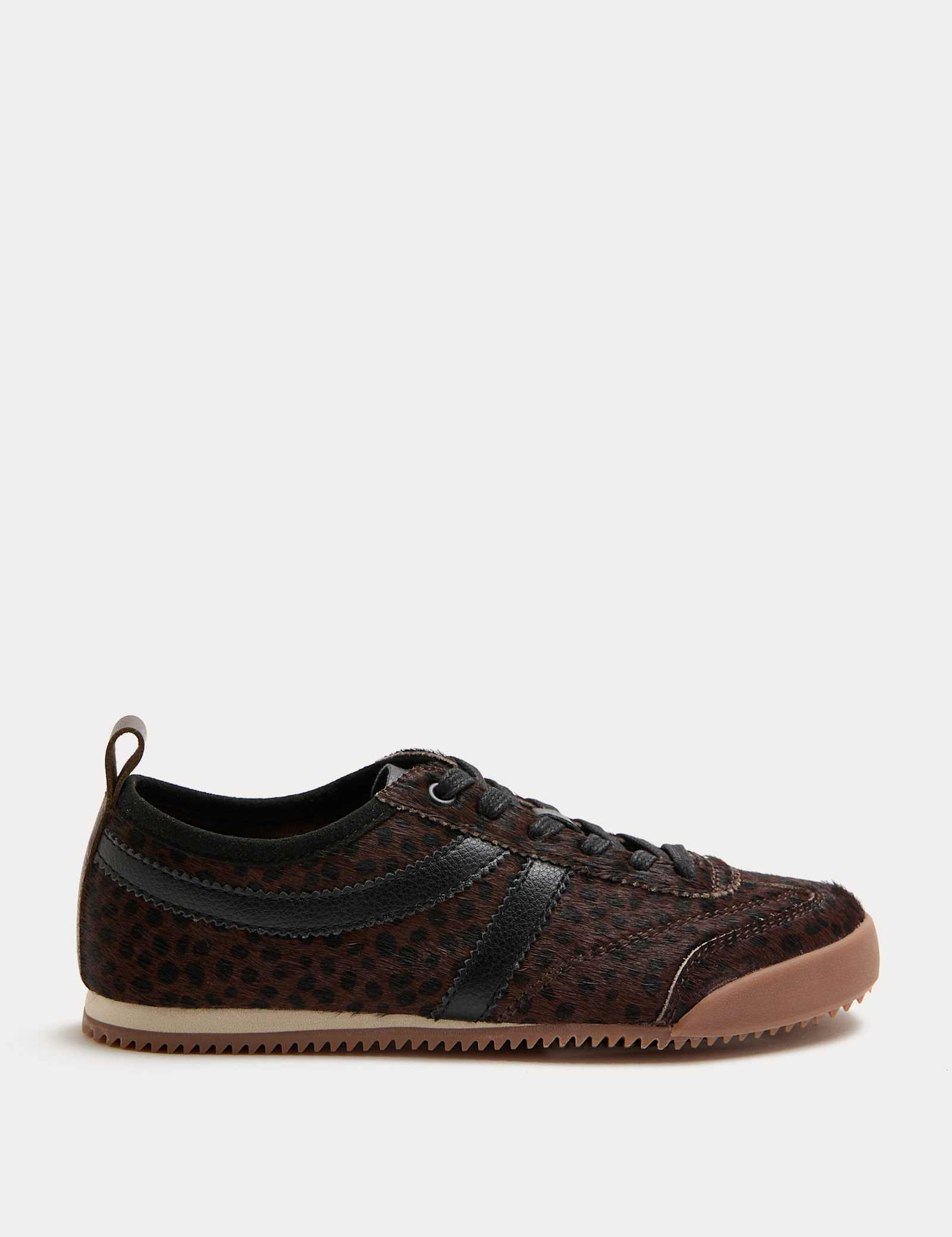 Leather Animal Print Side Detail Trainers - image 1