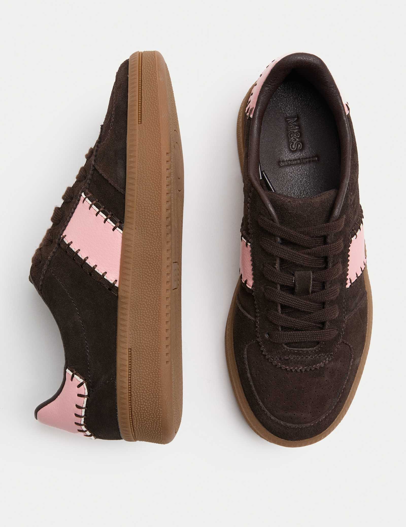 Suede Side Detail Platform Trainers - image 5