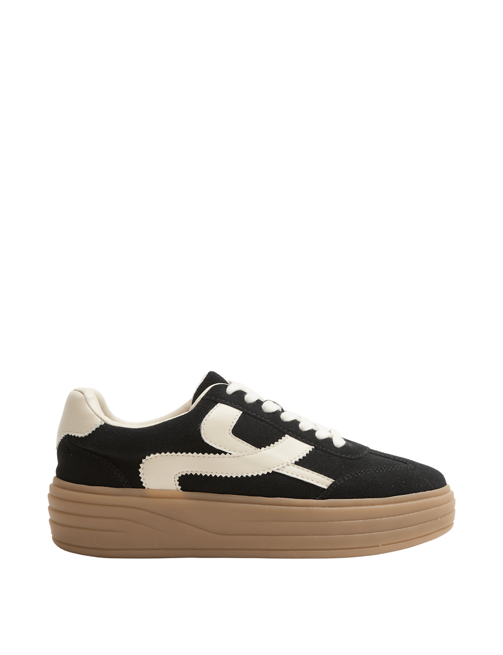 Suede Side Detail Platform Trainers - image 5