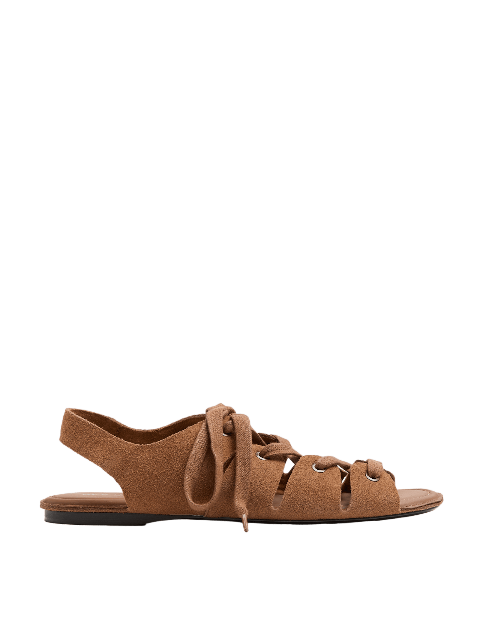 Suede Lace Up Flat Gladiator Sandals - image 3