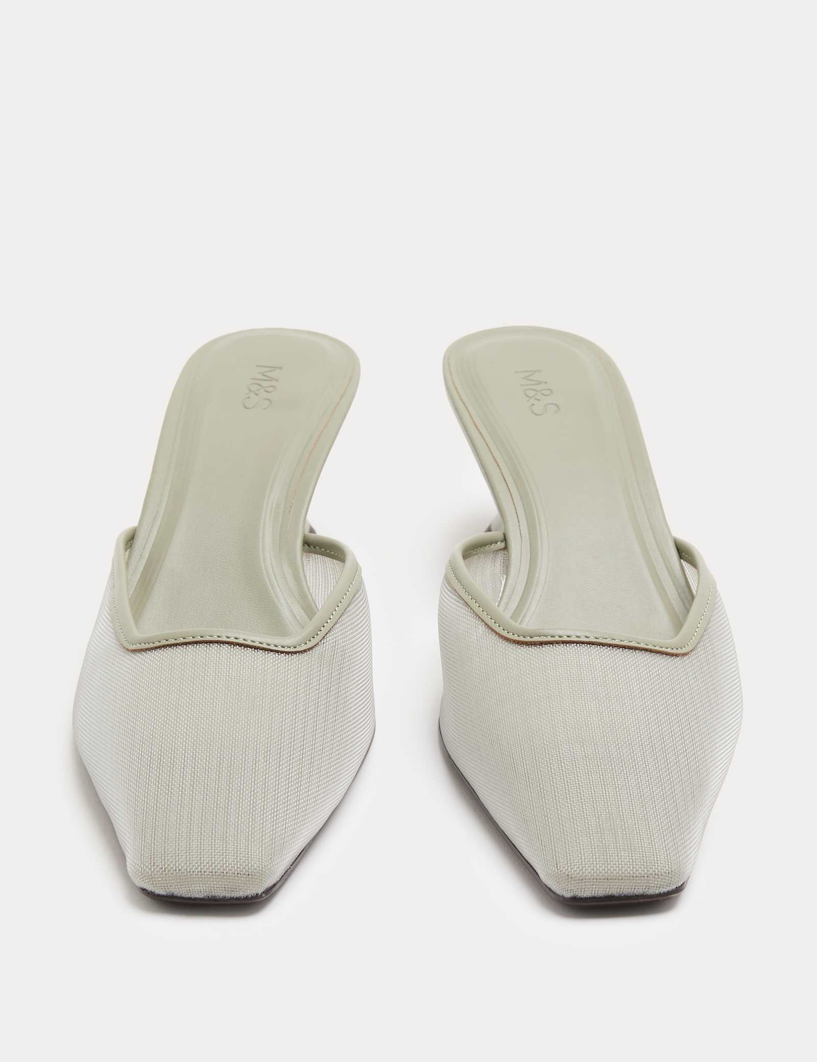 Mesh Wedge Pointed Mules - image 3