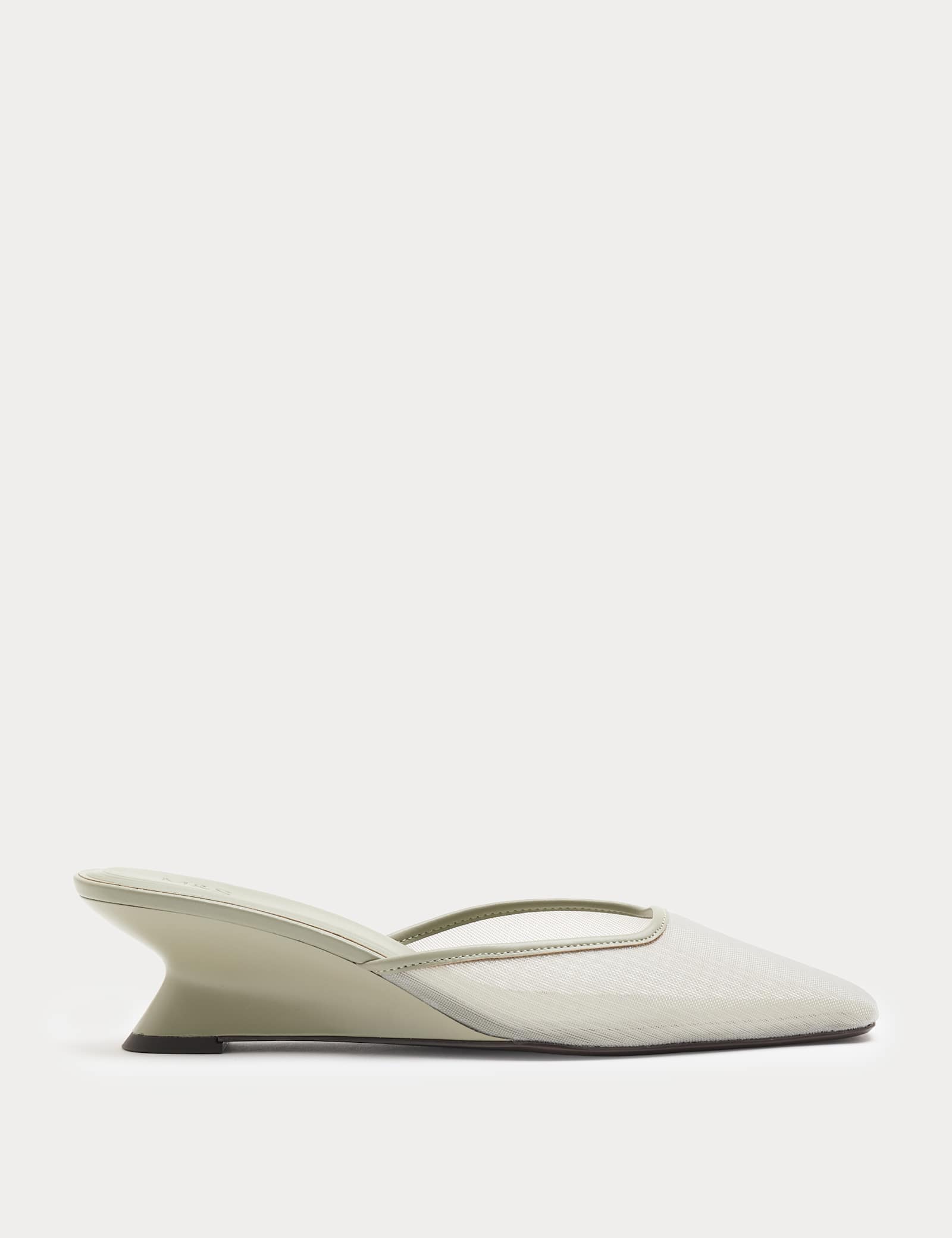 Mesh Wedge Pointed Mules - image 1