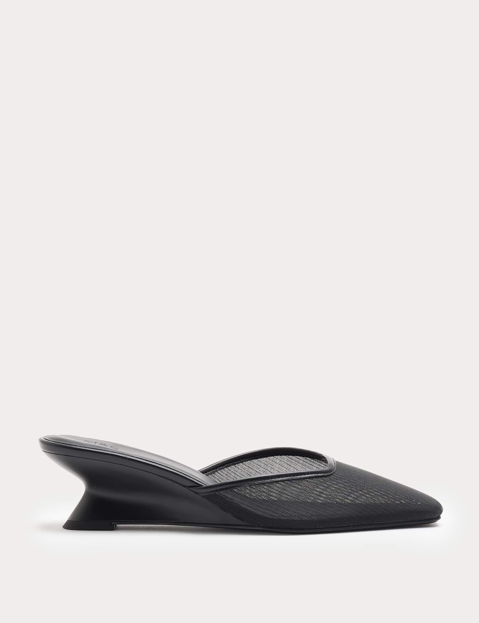Mesh Wedge Pointed Mules - image 2