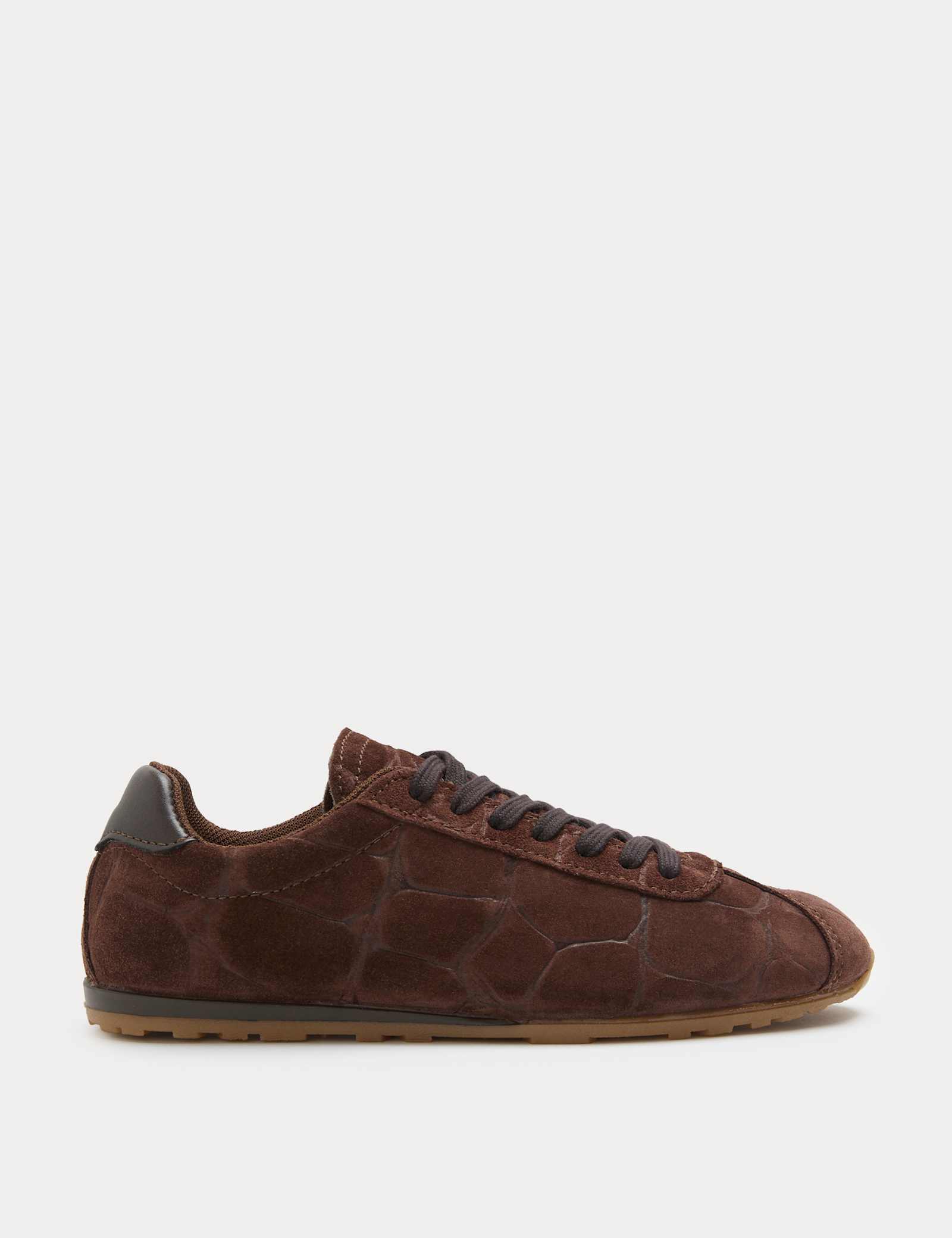Suede Embosses Croc Trainers - image 1