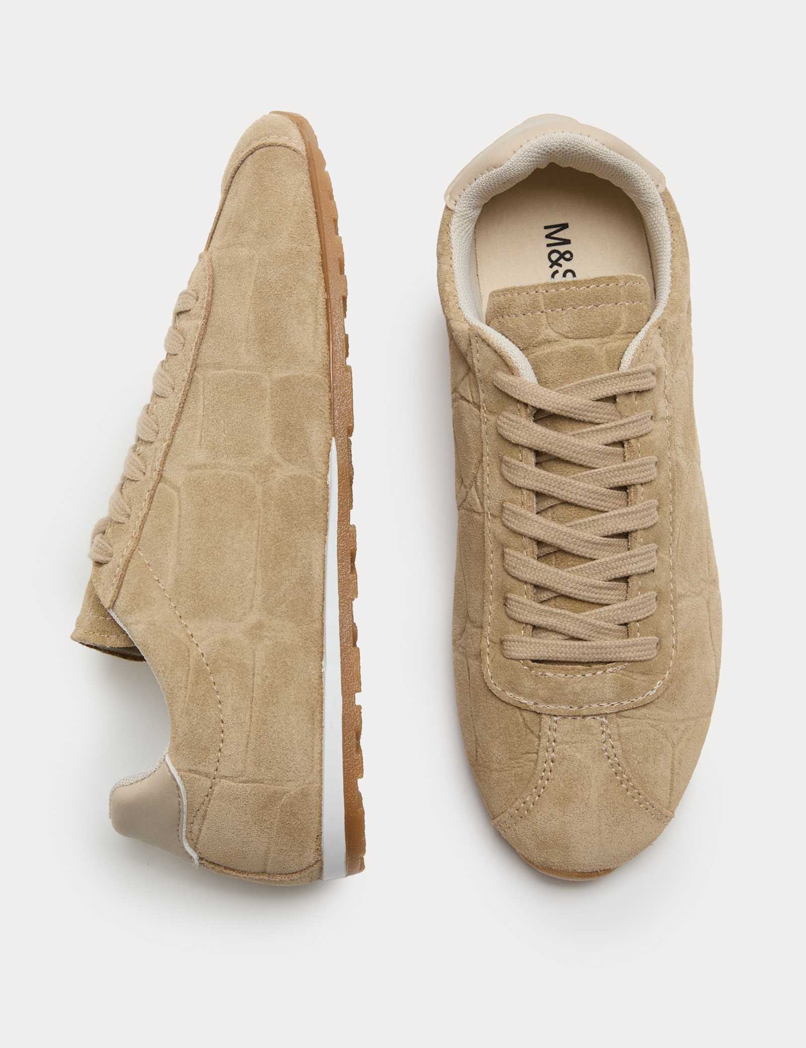 Suede Embosses Croc Trainers - image 5