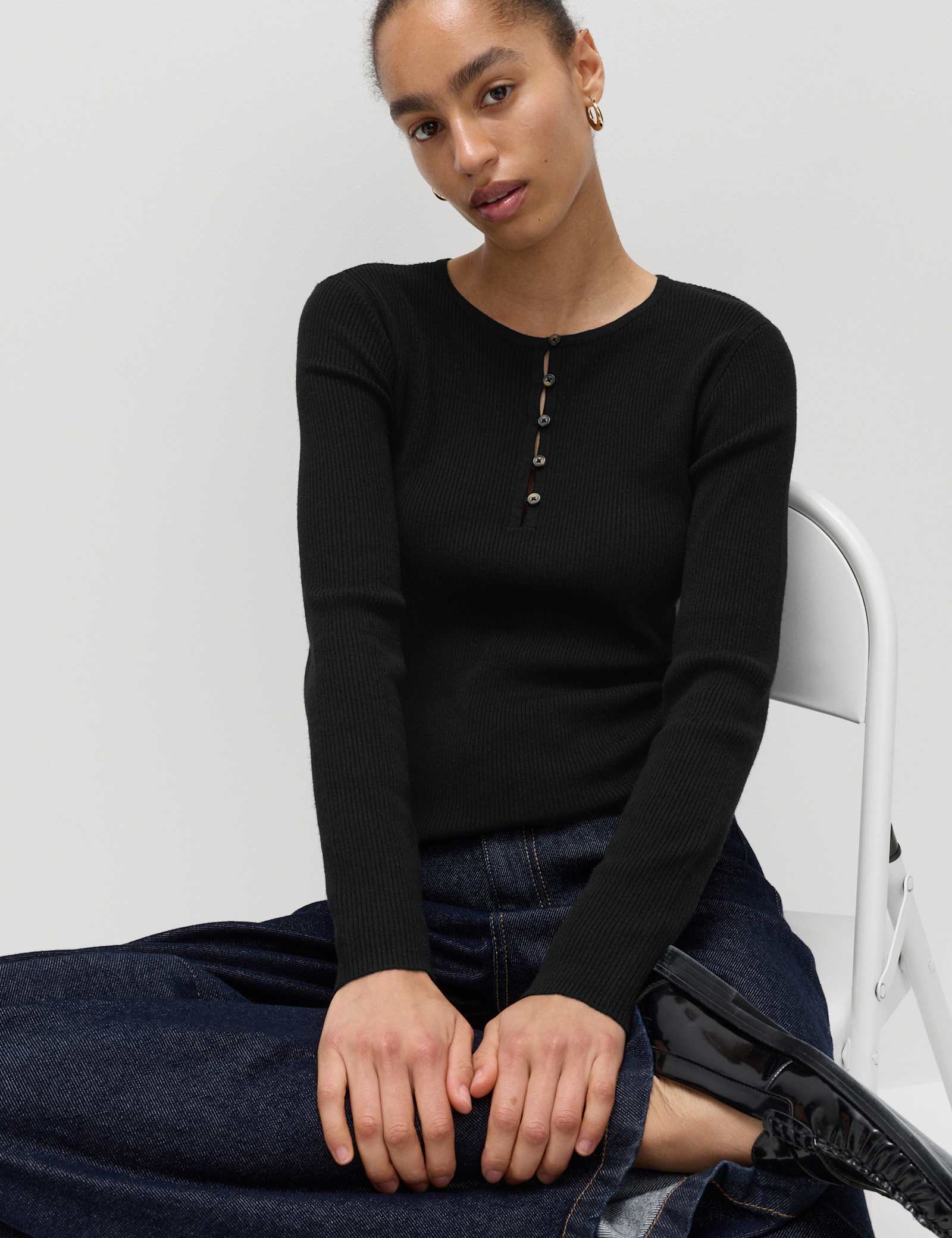 Ribbed Slim Fit Knitted Top - image 3