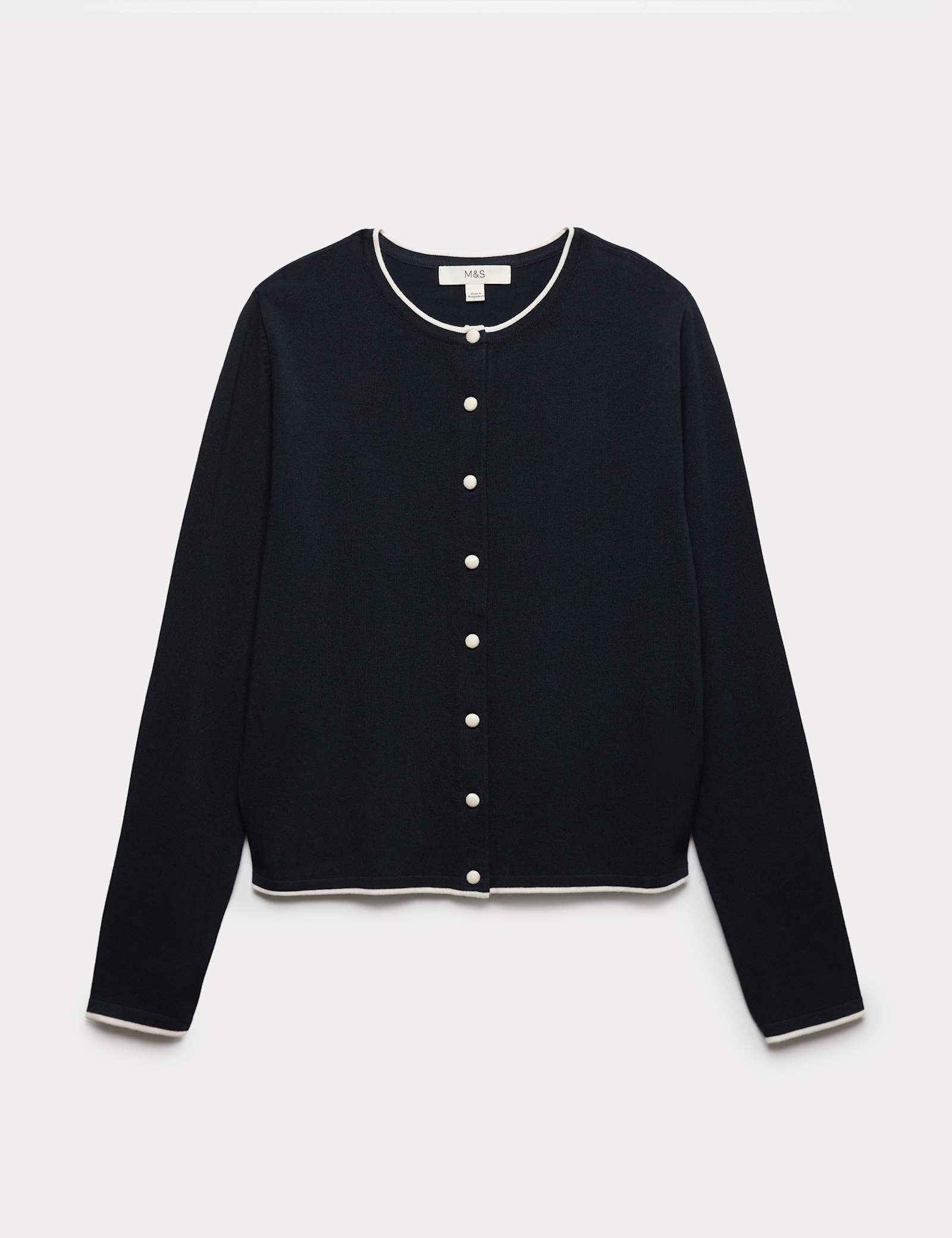 Tipped Detail Slim Fit Cardigan - image 1