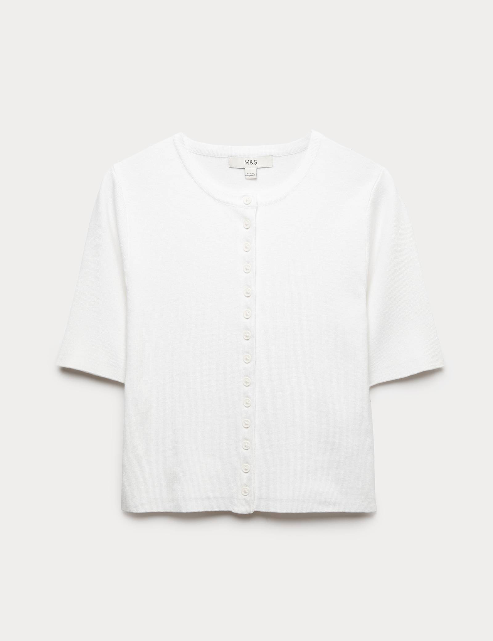 Crew Neck Cropped Cardigan - image 1
