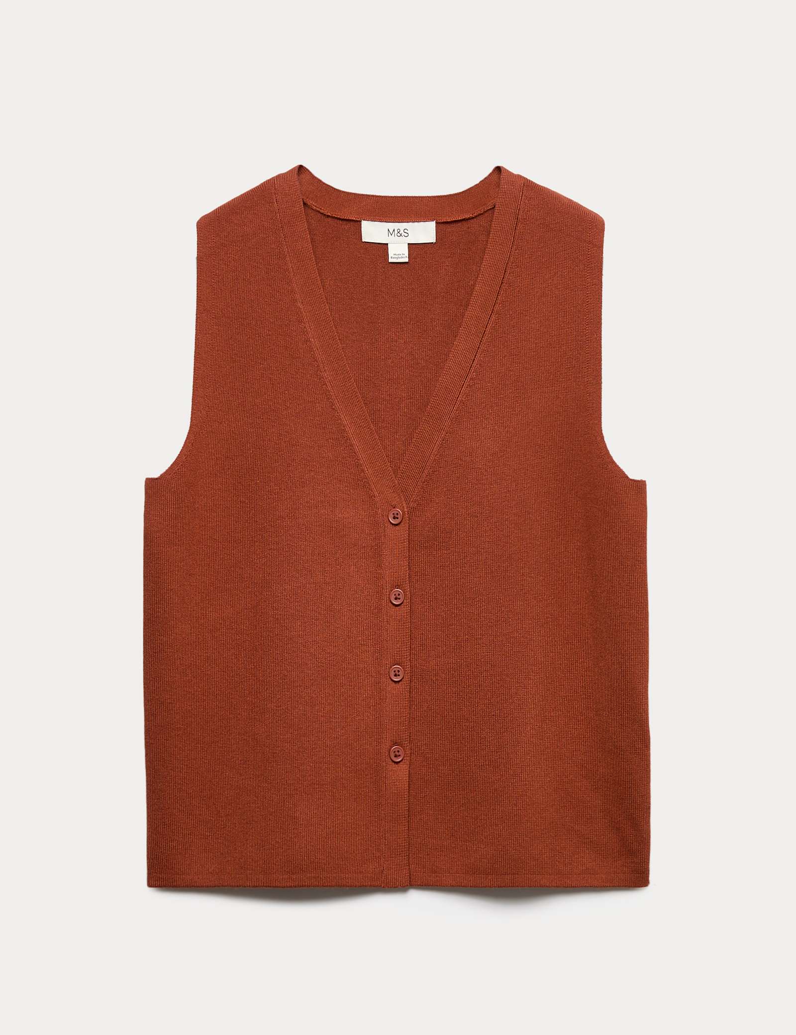 V-Neck Cropped Knitted Waistcoat - image 2